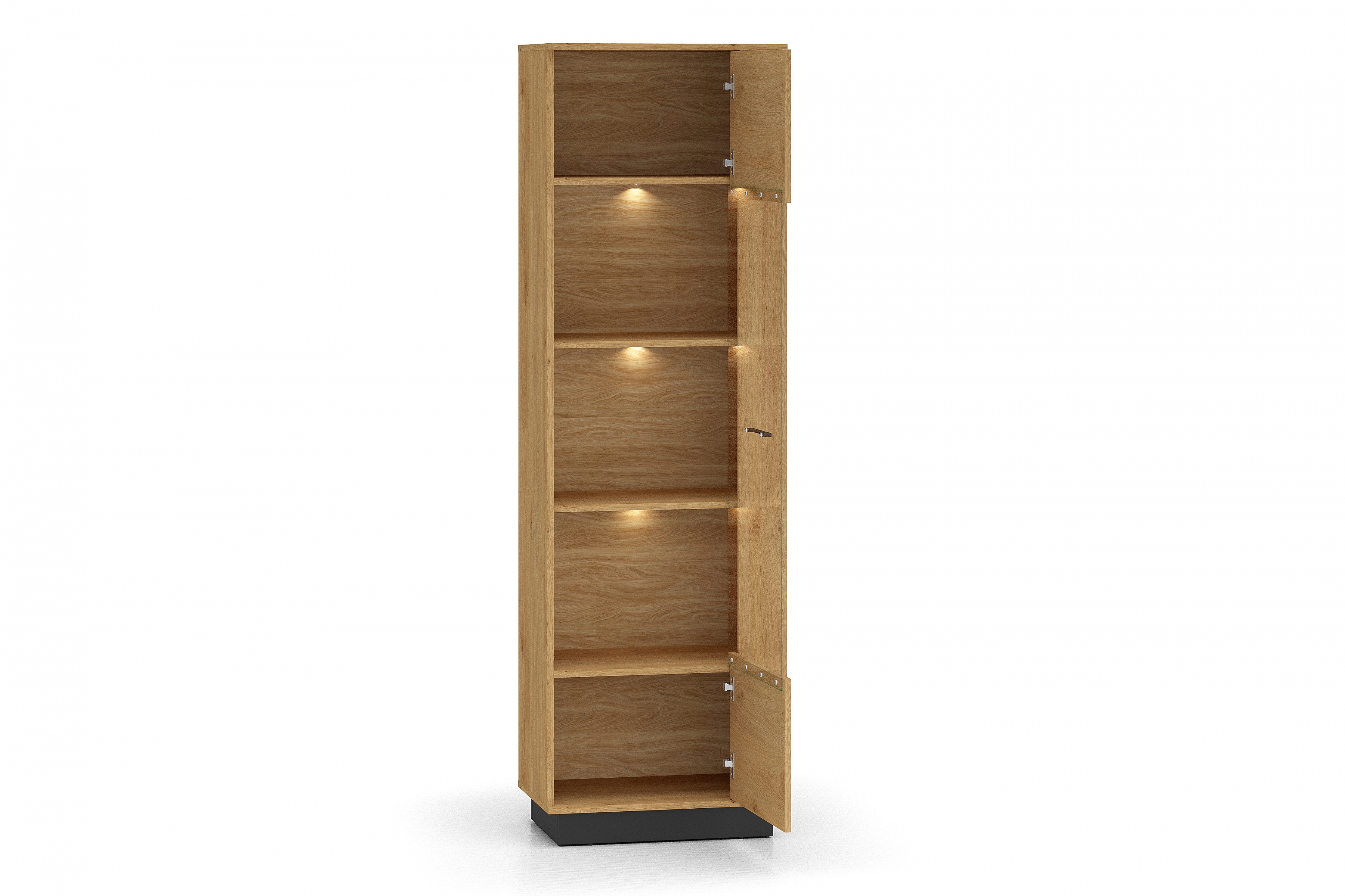 Vitrína Stivio 60 cm - dub stylový / černý Vitrína Stivio 60 cm - dub stylová / černá