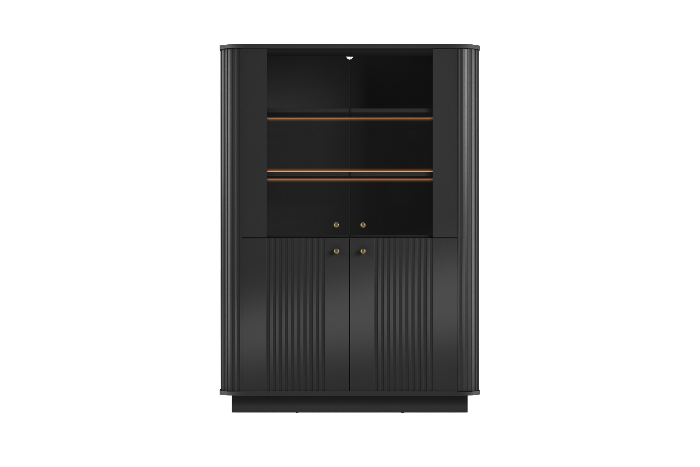 Vitrína Vesper 103 cm - černá / zlaté úchytky Vitrína Vesper pro obývacího pokoje - černá / zlote Úchytky