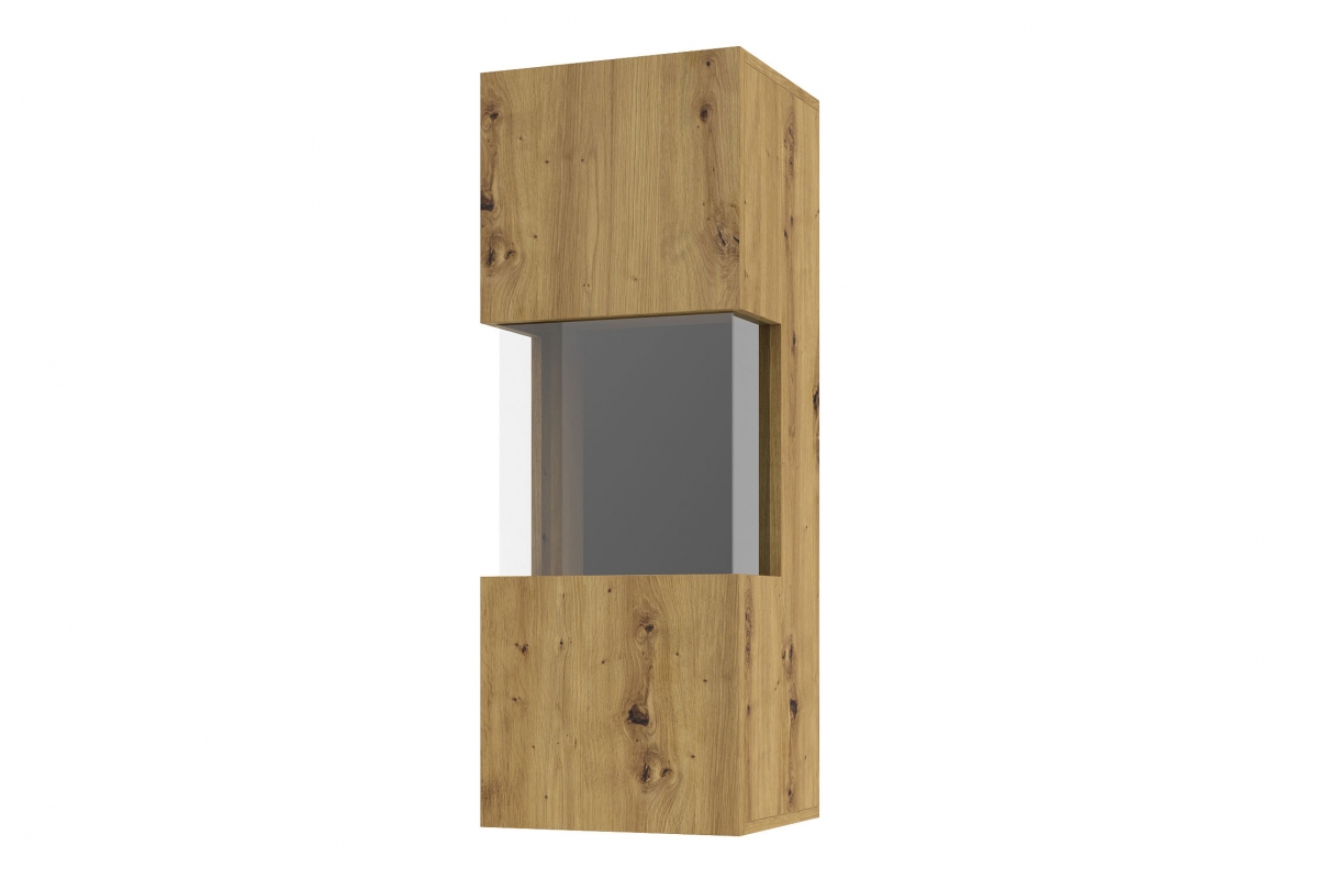 Závěsná vitrína AVA 07 - 36 cm - dub artisan / černá Vitrína závěsná AVA 07 - 36 cm - artisan / černá