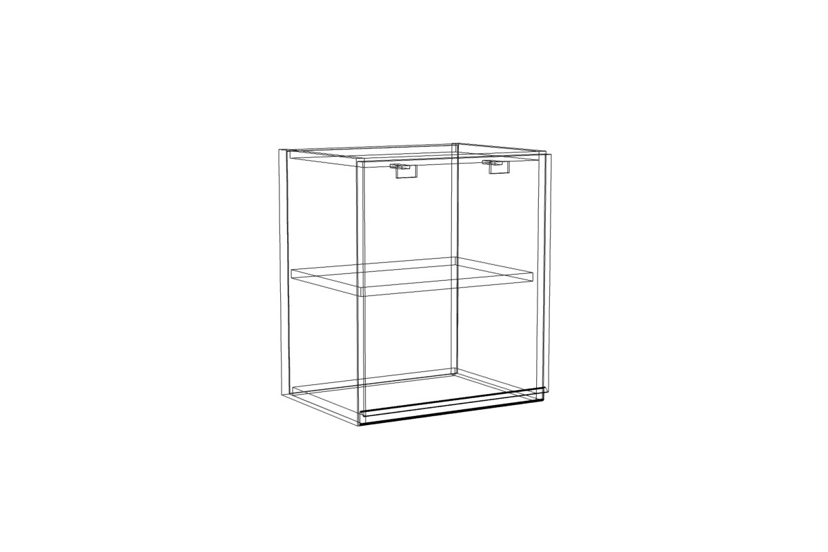 Závěsná skříňka Lamja WO4/47 HKXS s písty Aventos Lamja WO 4/47 HKXS - szkic Skříňky