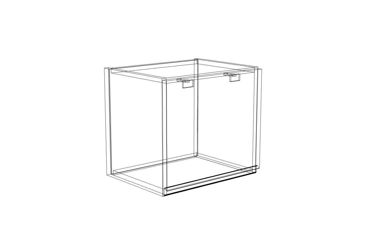 Závěsná skříňka Lamja WO4/36 HKXS s písty Aventos Lamja WO 4/36 HKXS - szkic Skříňky