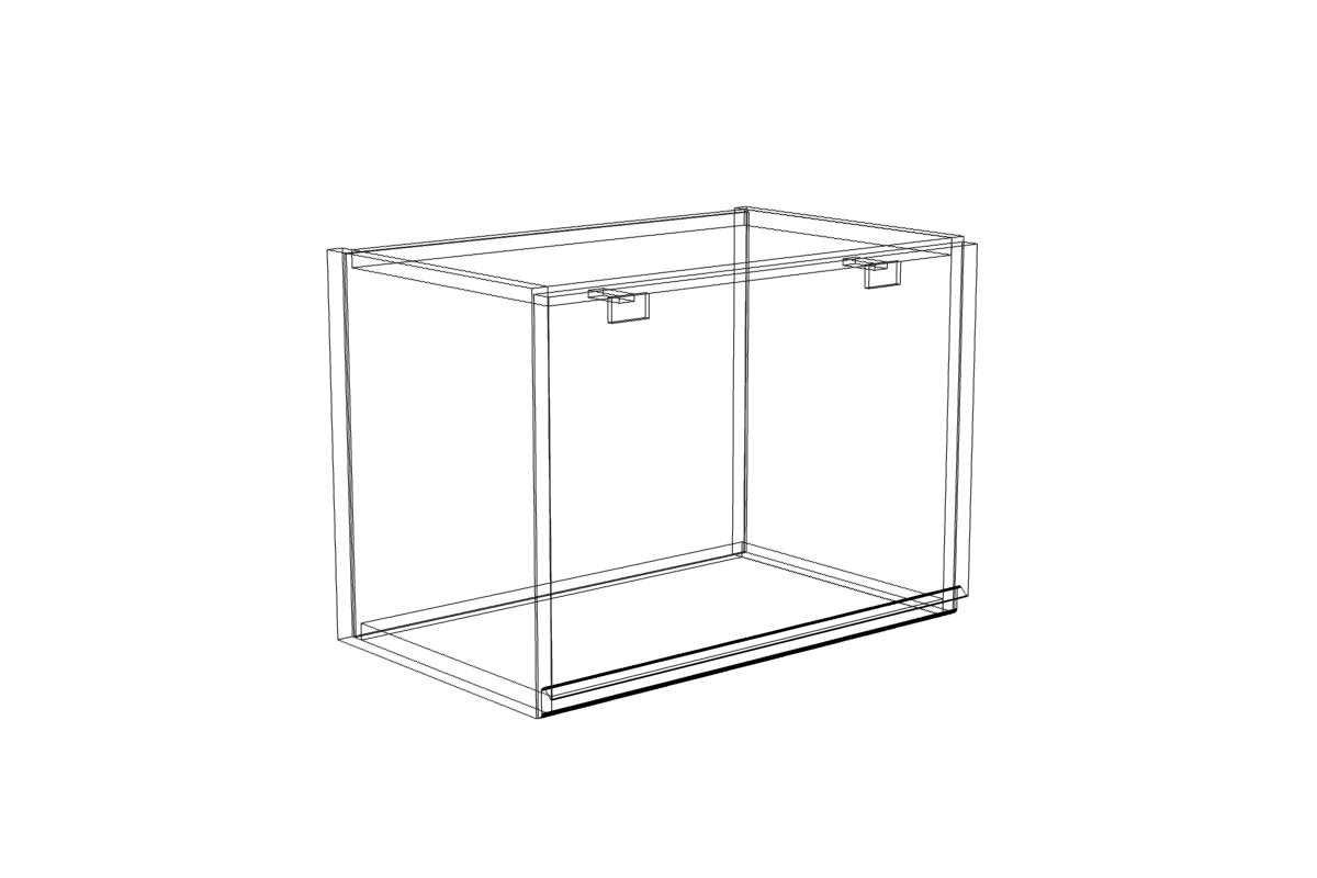 Hluboká nástavcová skříňka Lamja WOG5/36/58 HKXS s písty Aventos Lamja WOG 5/36/58 HKXS - szkic Skříňky