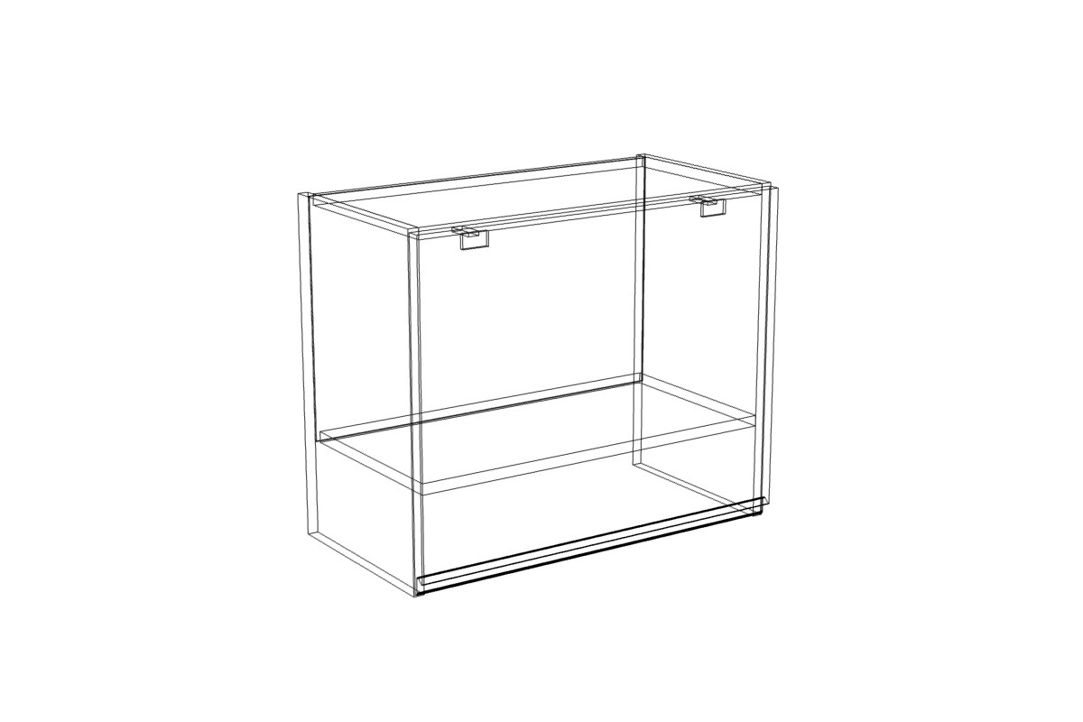 Lamja WO 6/50 SLIM - závesná skrinka digestorová  Lamja WO 6/50 SLIM - szkic Skrinky