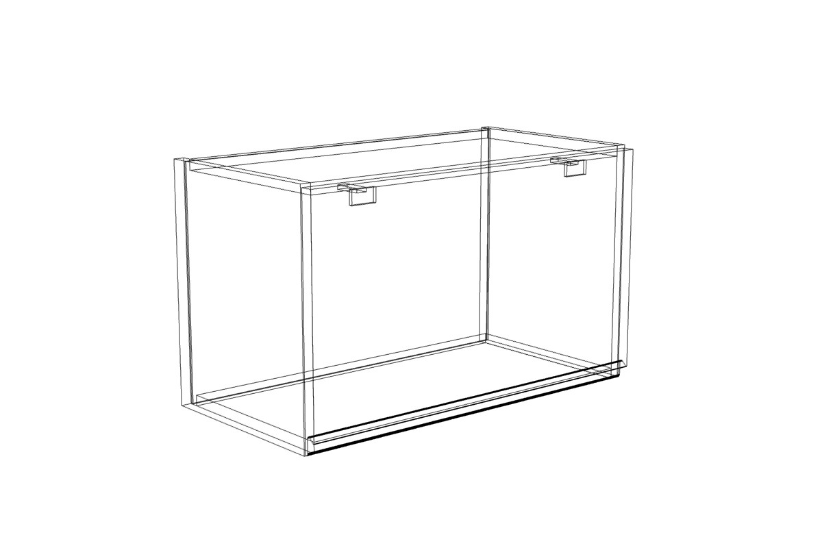 Hluboká nástavcová skříňka Lamja WOG6/36/58 HKXS s písty Aventos Lamja WOG 6/36/58 HKXS - szkic Skříňky