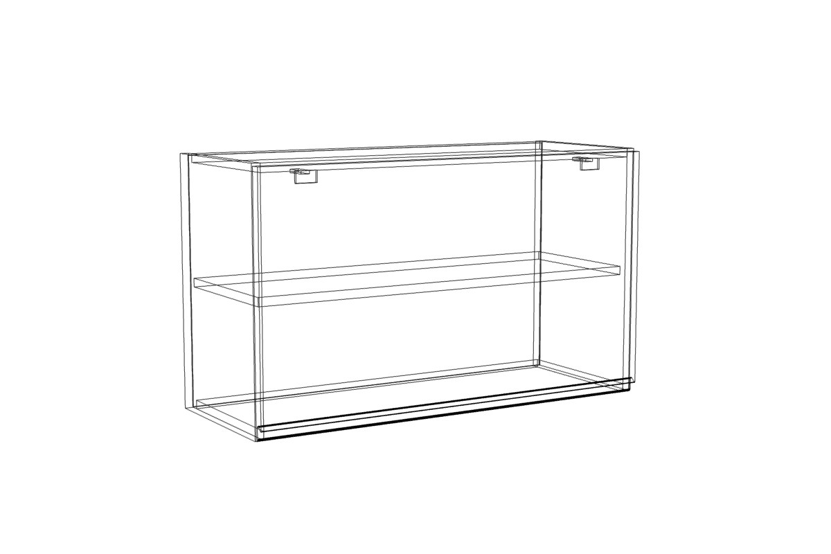 Závěsná skříňka Lamja WO8/47 HKXS s písty Aventos Lamja WO 8/47 HKXS - szkic Skříňky 