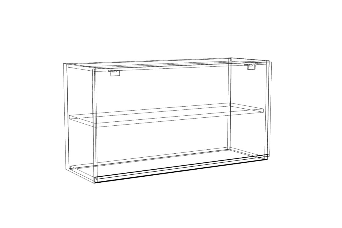 Závěsná skříňka Lamja WO9/47 HKXS s písty Aventos Lamja WO 9/47 HKXS - szkic Skříňky