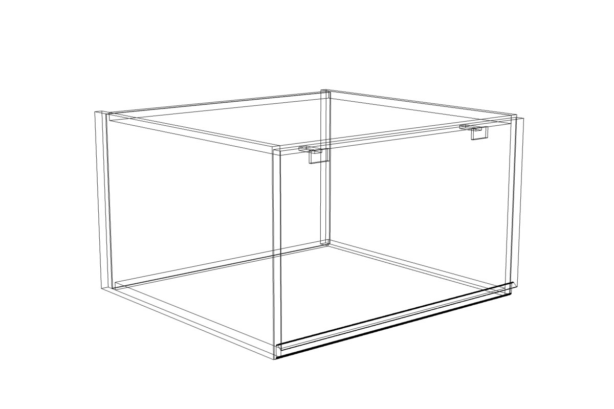 Závěsná skříňka Lamja WO6/36 HKXS s písty Aventos Lamja WO 6/36 HKXS - szkic Skříňky 