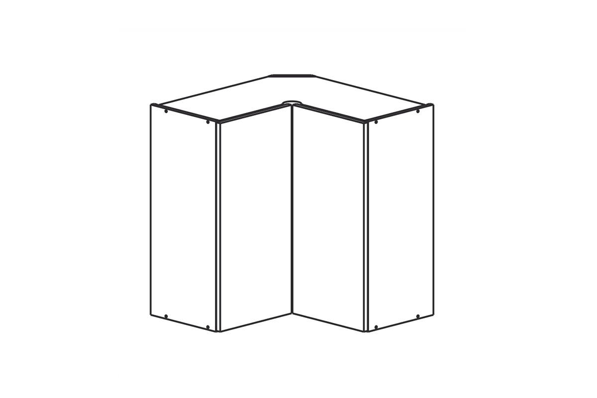 Rohová závěsná kuchyňská skříňka KAM SET WRP65/71 Skříňka kuchyňská závěsná rohová KAM SET WRP65/71