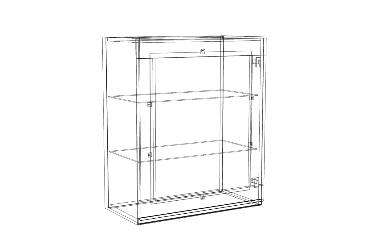 Závěsná vitrína Lamja WW6/72 1D Lamja WW 6/72 1D - szkic Skříňky 