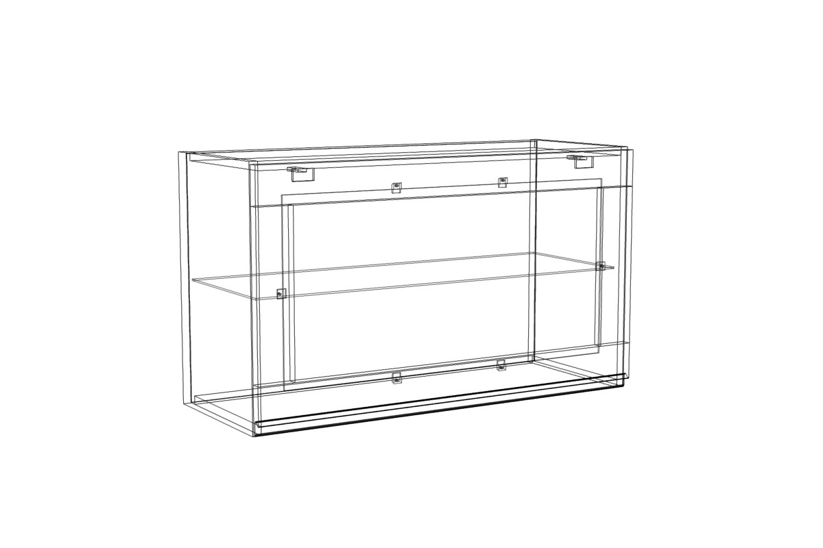 Závěsná vitrína Lamja WWO8/47 HKXS s písty Aventos Lamja WWO 8/47 HKXS - szkic Skříňky