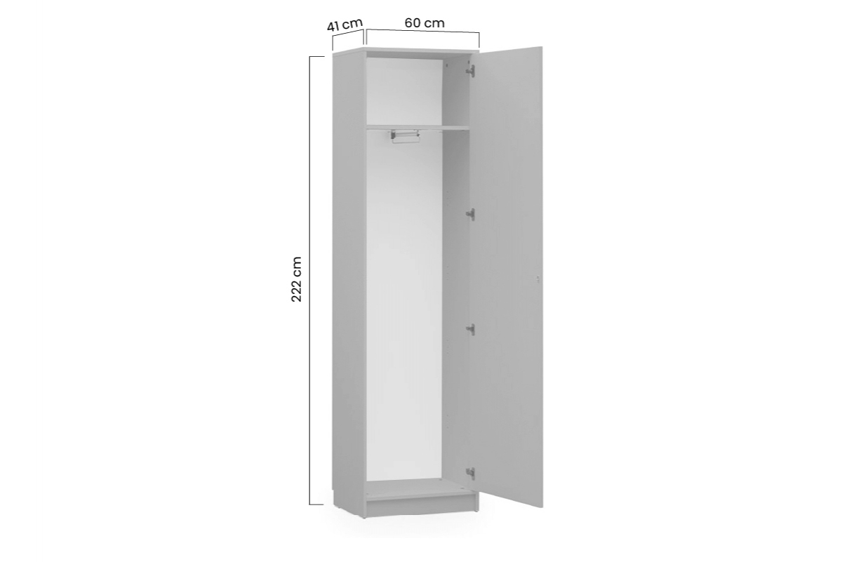 Skriňa W ku vertikálnej sklápacej posteli Basic 60 cm - congo / kašmírová Skriňa W do polkotapczanu pionowego Basic New Elegance - congo / kašmír