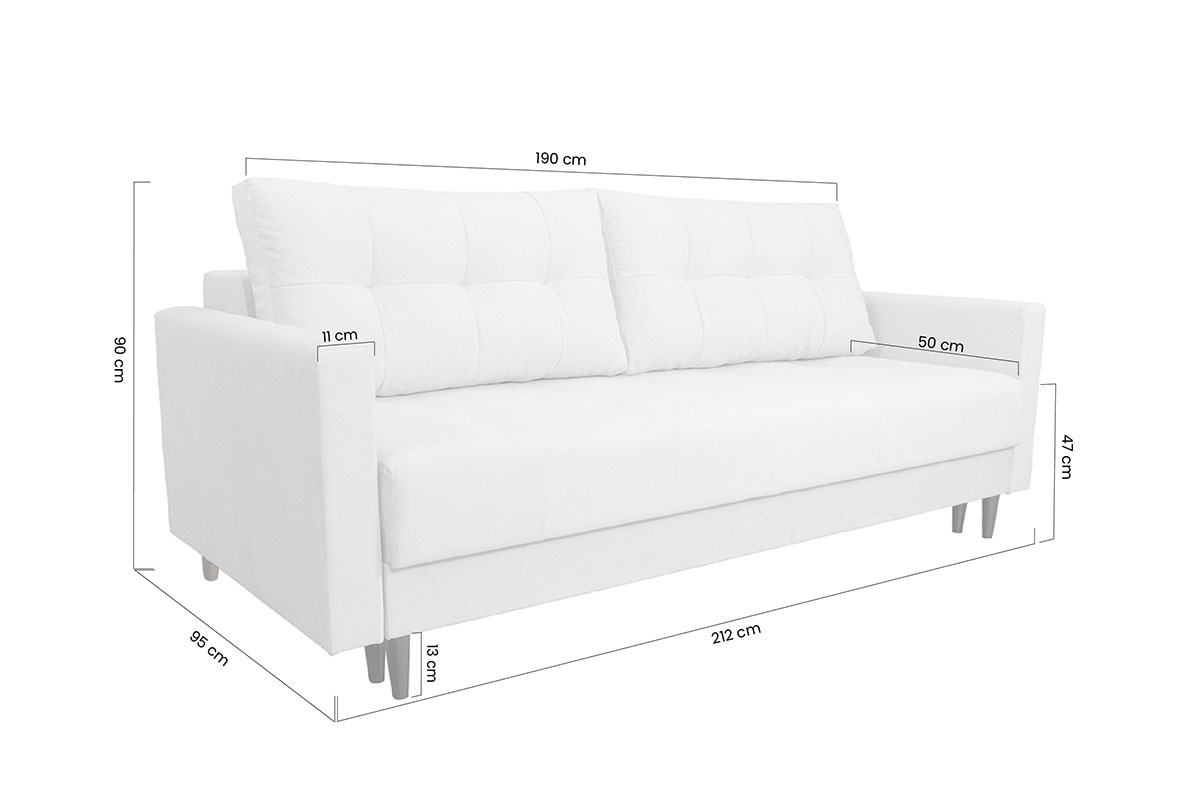 Rozkladacia pohovka Romano 3 -miestna - 212 cm Skandynawska Pohovka rozkladana Romano