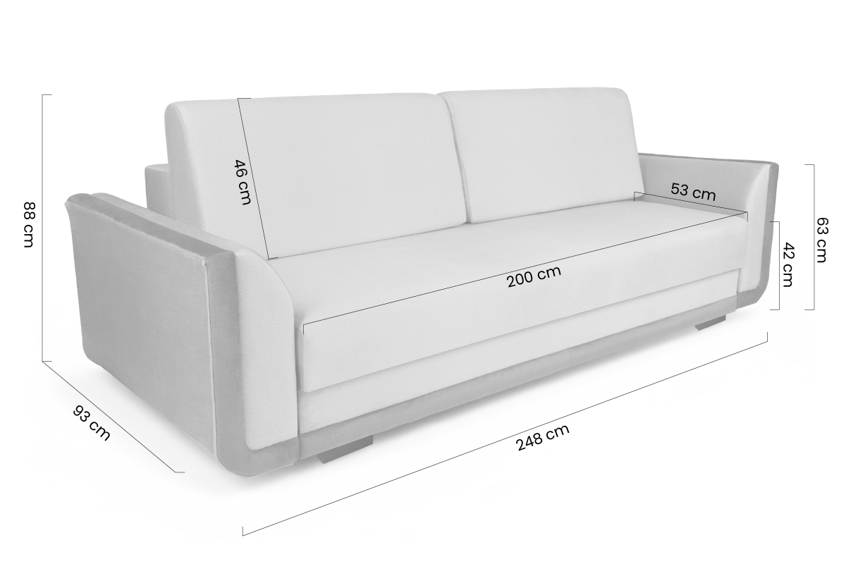 Rozkládací pohovka Sandra Gauč Rozkladací Sandra 