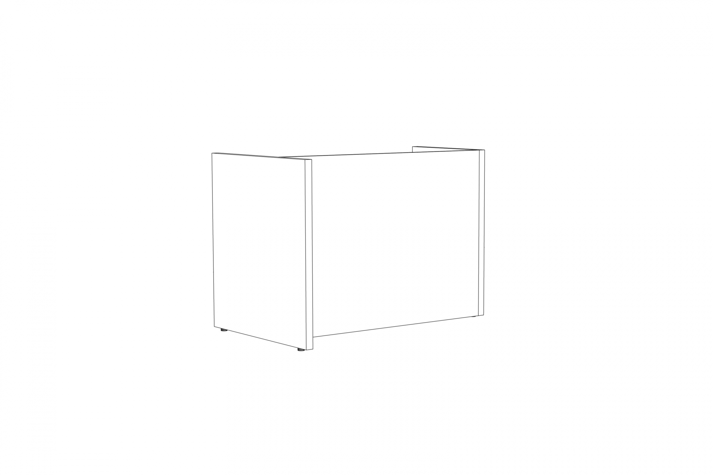 Kuchyňský ostrůvek KAM ZW6L8P - kryt se zadní deskou a béžovou vrchní deskou - supermat Wyspa kuchyňská KAMMONO ZW6L8P Bez horní desky - supermat