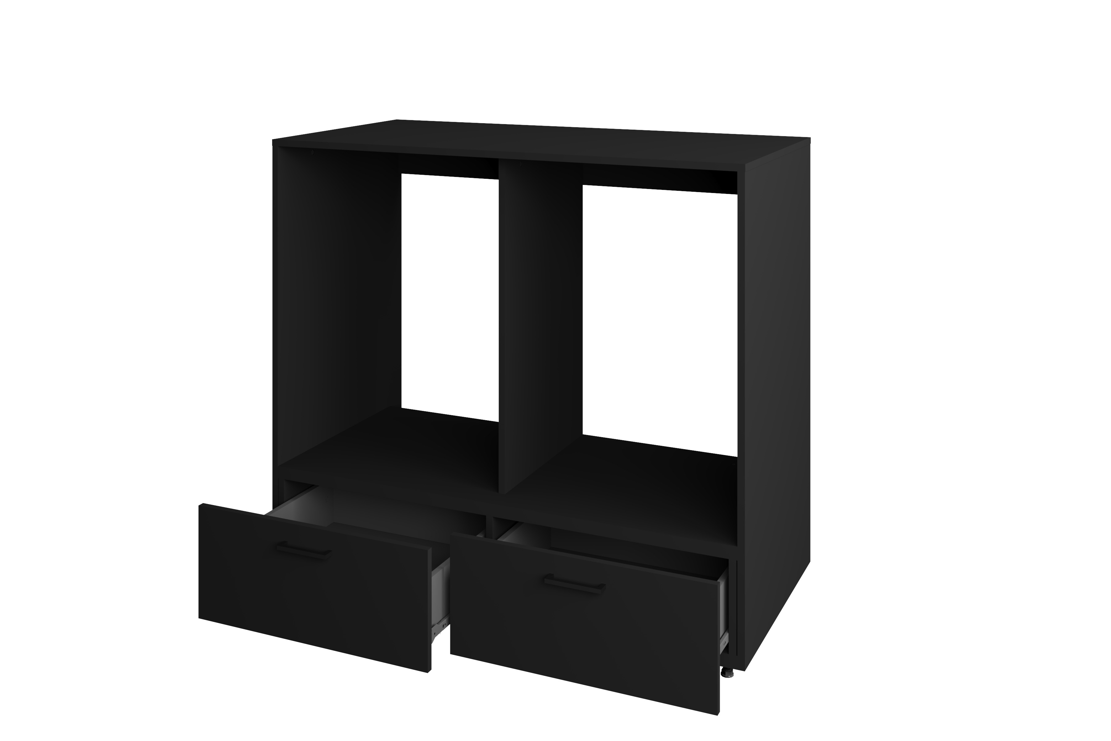 Skrinka na práčku a sušičku Rosa so zásuvkami - čierny ónyx Zabudowa na pralke / suszarke Rosa so zásuvkami - Čierny onyx