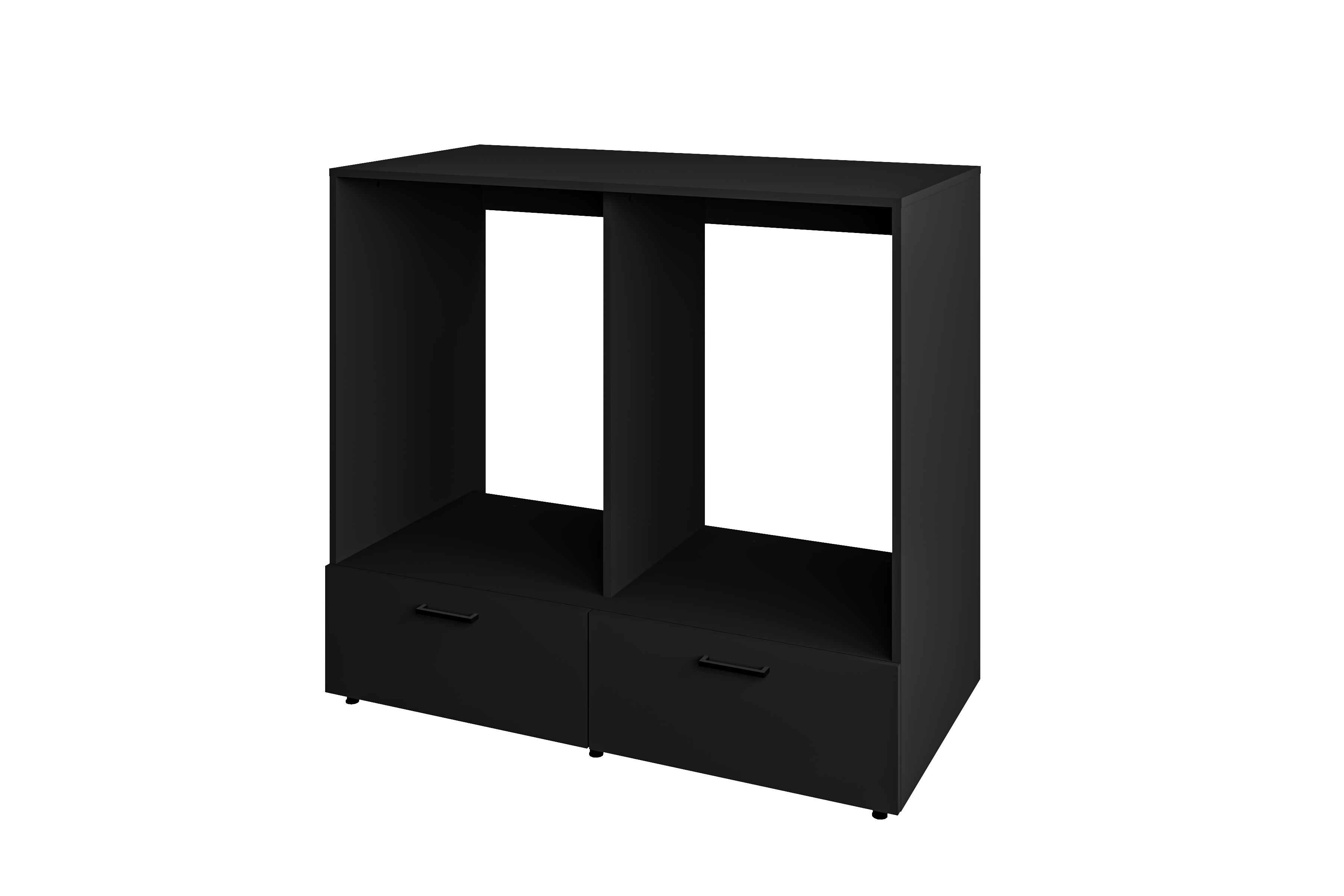 Skrinka na práčku a sušičku Rosa so zásuvkami - čierny ónyx Zabudowa na pralke / suszarke Rosa so zásuvkami - Čierny onyx