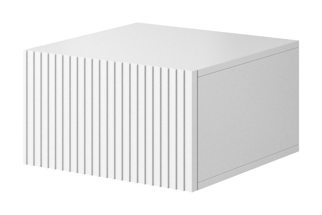 Sada závěsných nočních stolků Nicole 46 cm - bílá Komplet 2 ks Noční stolek závěsná Nicole z szuflada - bílý mat