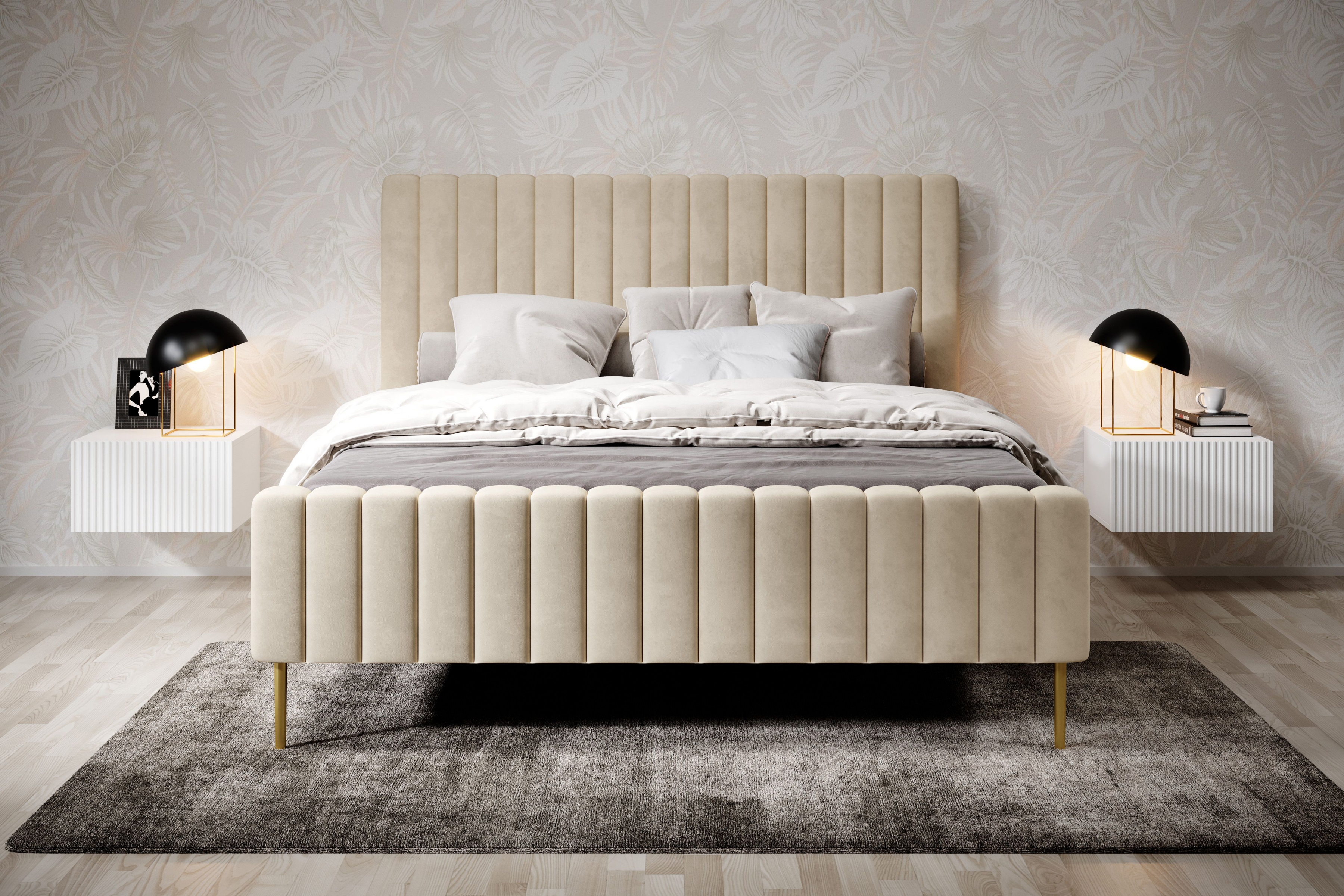 Sada závěsných nočních stolků Nicole 46 cm - bílá Komplet 2 ks Noční stolek závěsná Nicole z szuflada - bílý mat