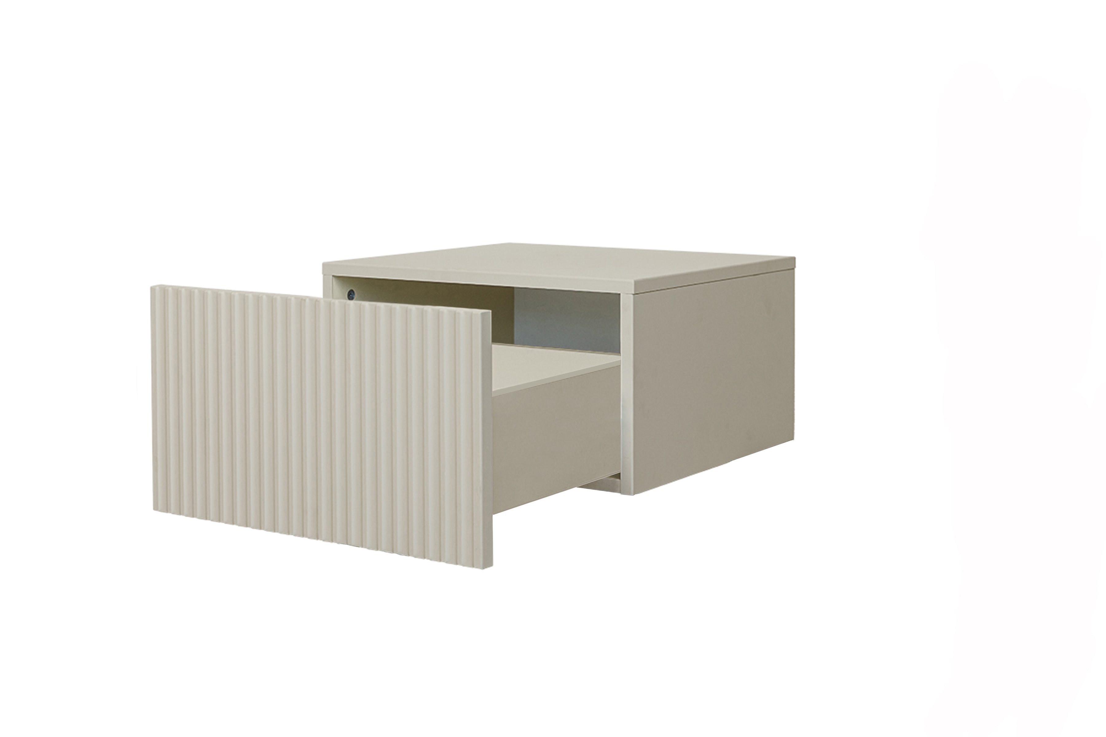 Sada závěsných nočních stolků Nicole 46 cm - kašmír Komplet 2 ks Noční stolek závěsná z szuflada Nicole - kašmír / kašmír mat