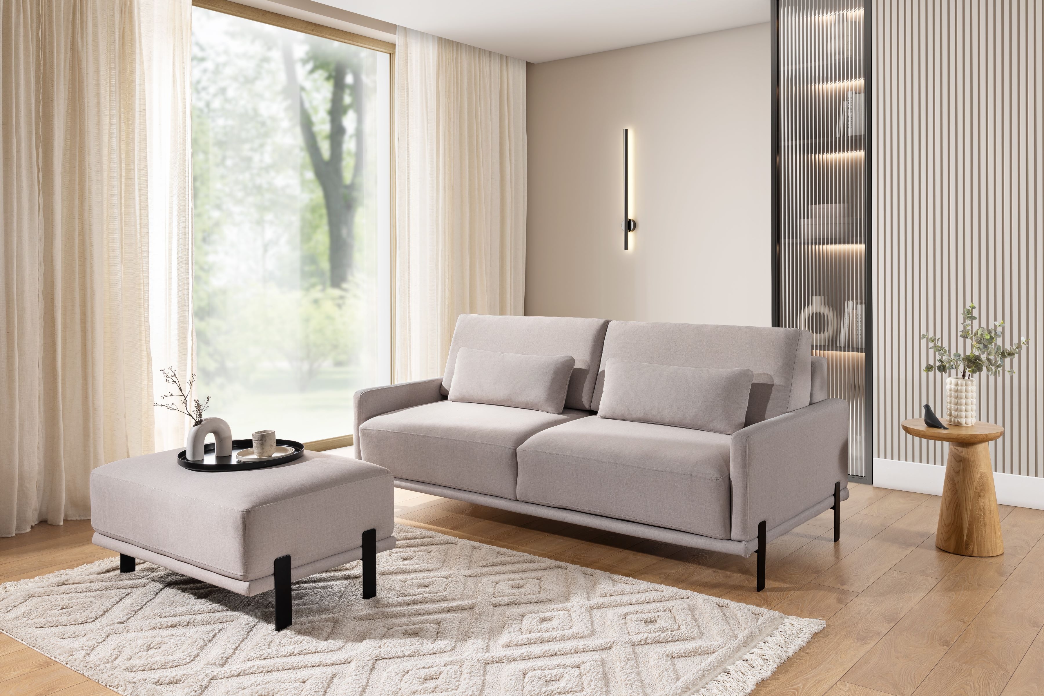 Sedacia súprava Meloria - pohovka a taburetka Komplet Pohovka meloria + puf