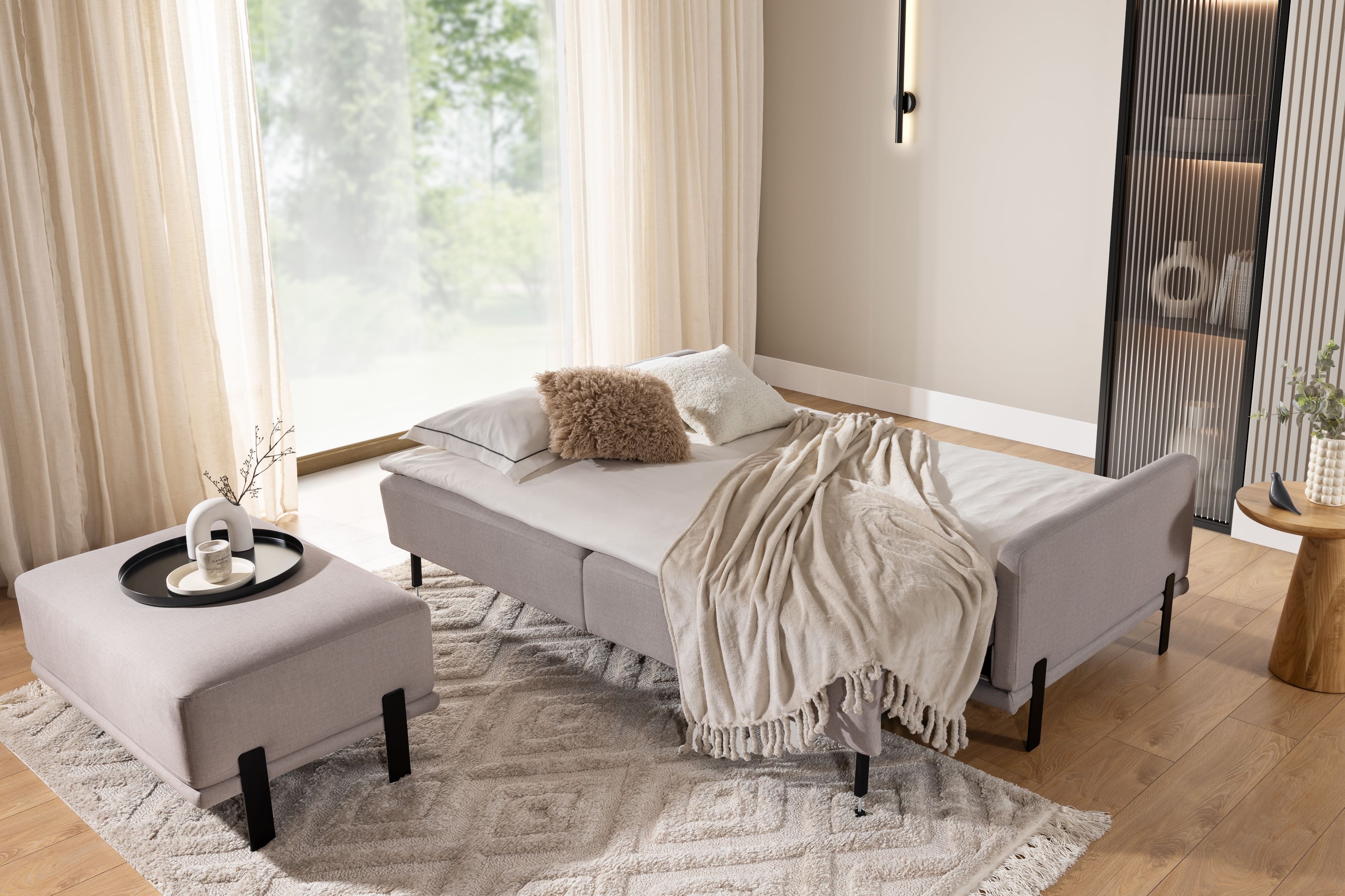 Sedacia súprava Meloria - pohovka a taburetka Komplet Pohovka meloria + puf