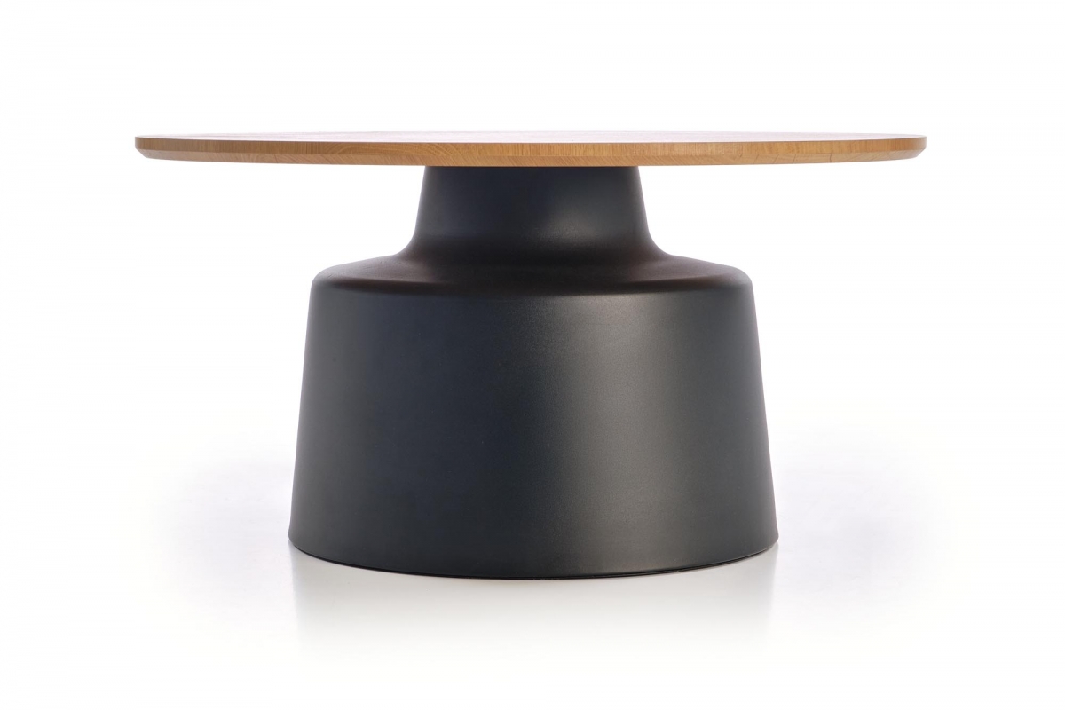 Sada konferenčných stolíkov Malomi - prírodný dekor / čierne nožičky Komplet law Malomi do obývacej izby - prírodné / Čierny