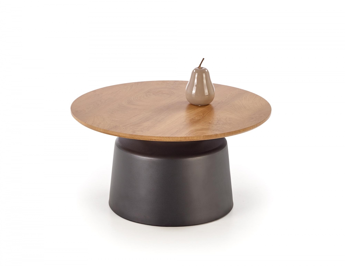 Sada konferenčných stolíkov Malomi - prírodný dekor / čierne nožičky Komplet law Malomi do obývacej izby - prírodné / Čierny