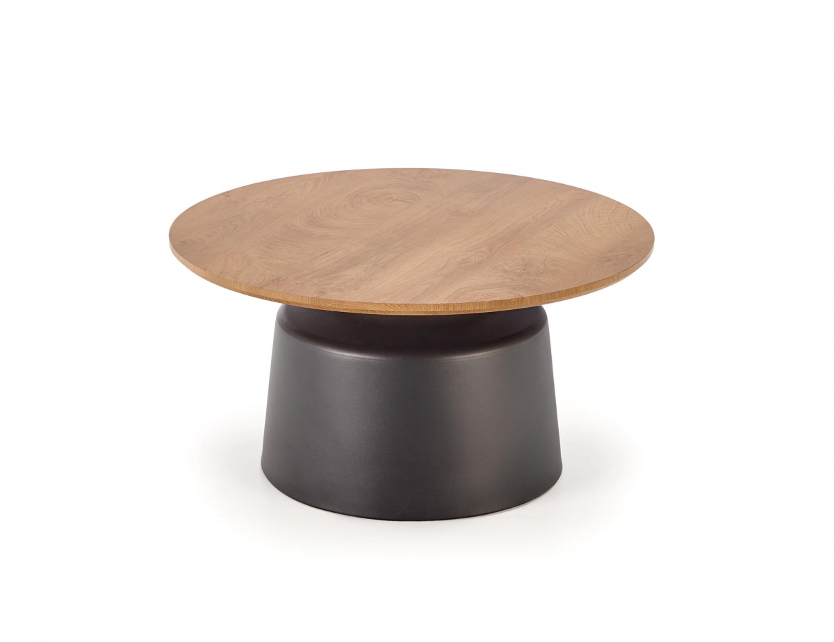 Sada konferenčných stolíkov Malomi - prírodný dekor / čierne nožičky Komplet law Malomi do obývacej izby - prírodné / Čierny