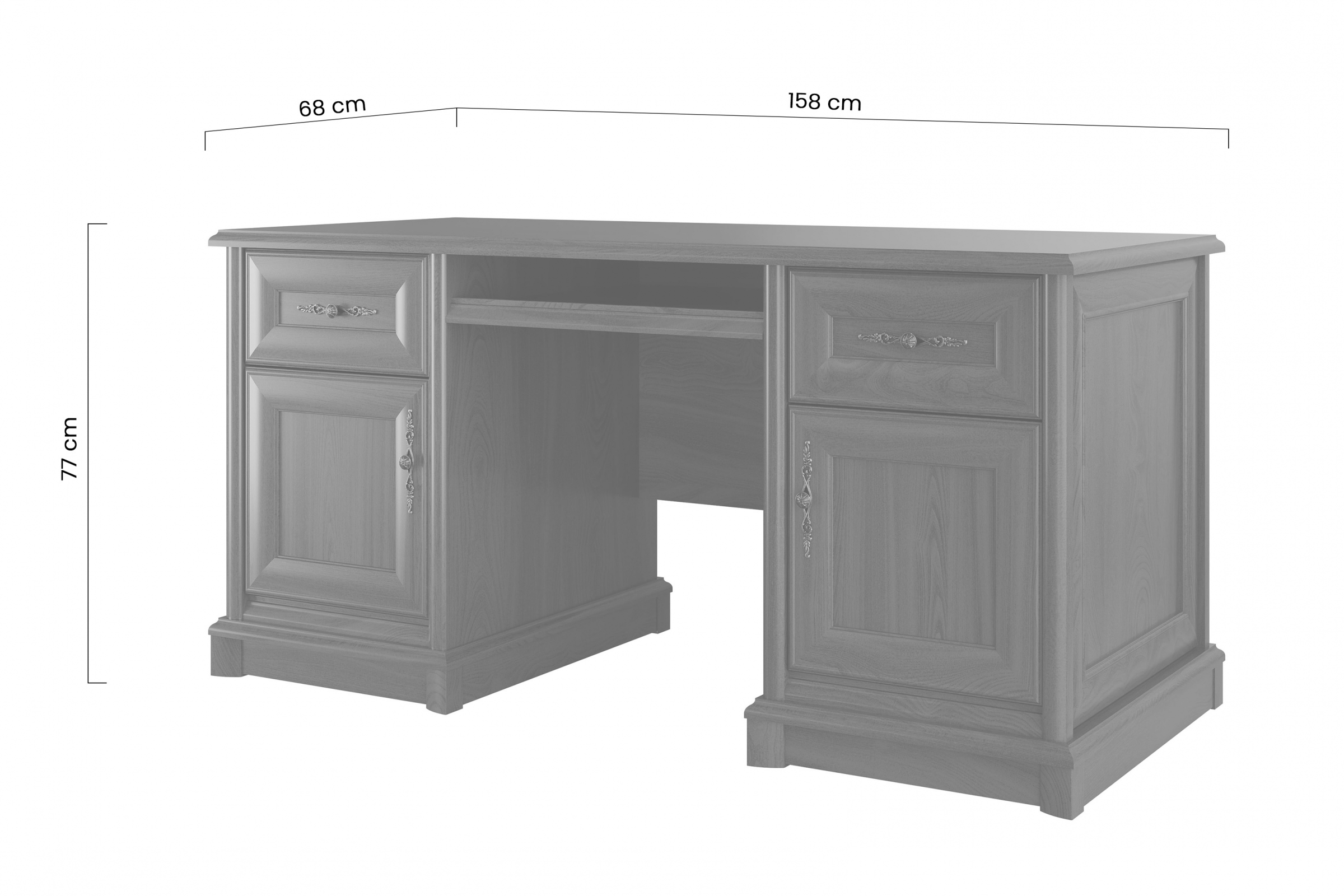 Kancelárska zostava Sonata - gaštan Komplet nábytku biurowych Sonata - gaštan szlachetny