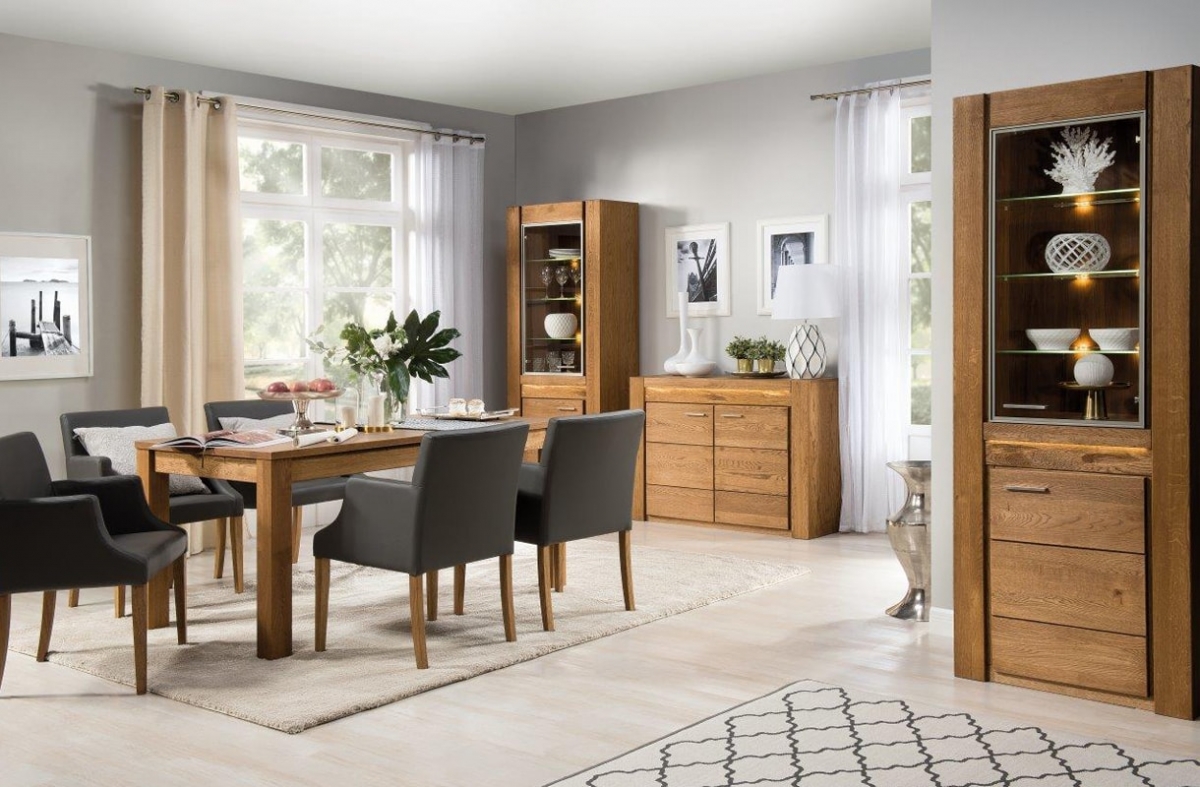 Sestava nábytku do jídelny Velvet III - dub rustikal Komplet nábytku do jídelny Velvet III - dub rustical - 4 elementy 