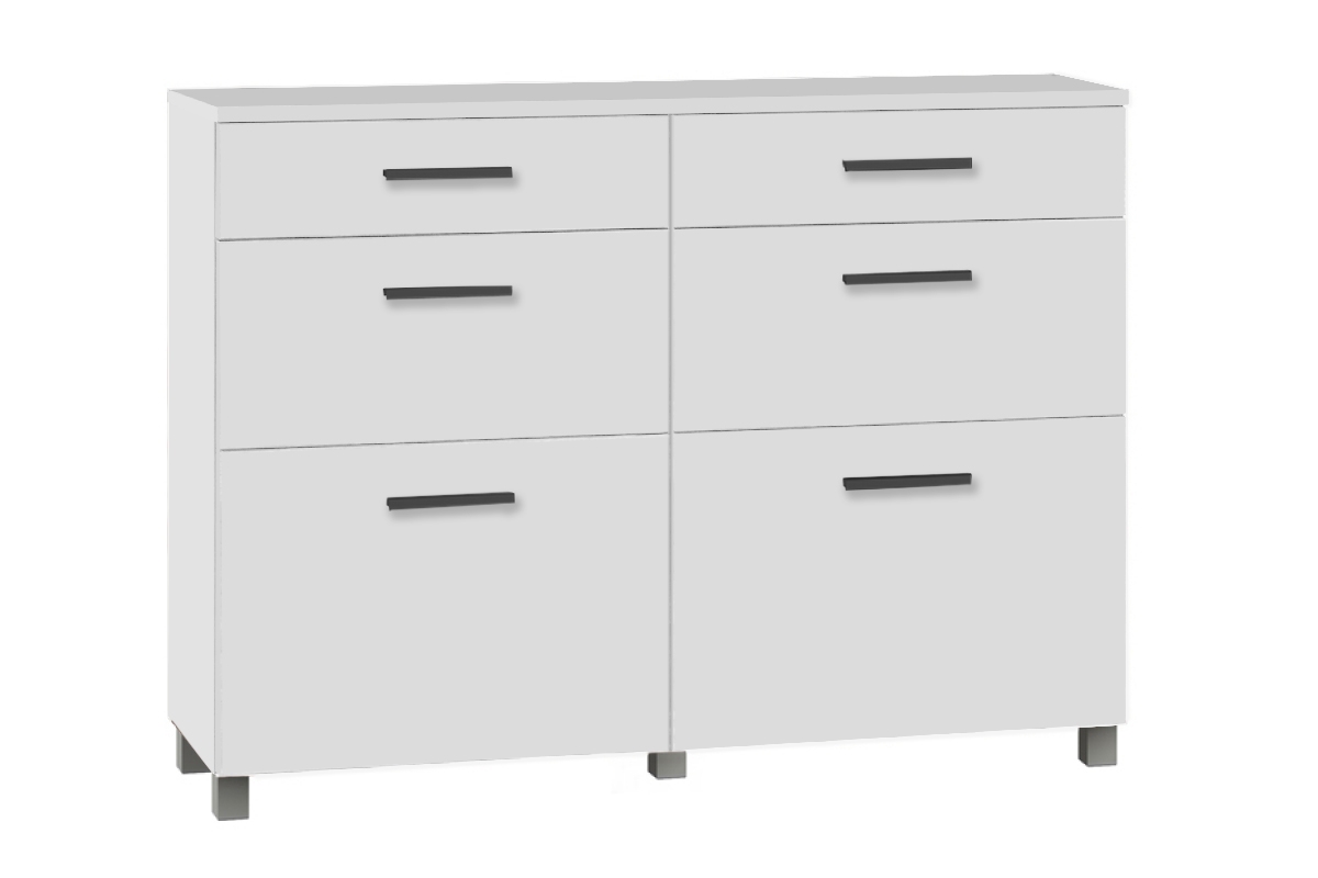 Zostava nábytku do predsiene Keri 1 Komoda so zásuvkami do predsienie Keri 19 - Biely brylantowy 8681SM