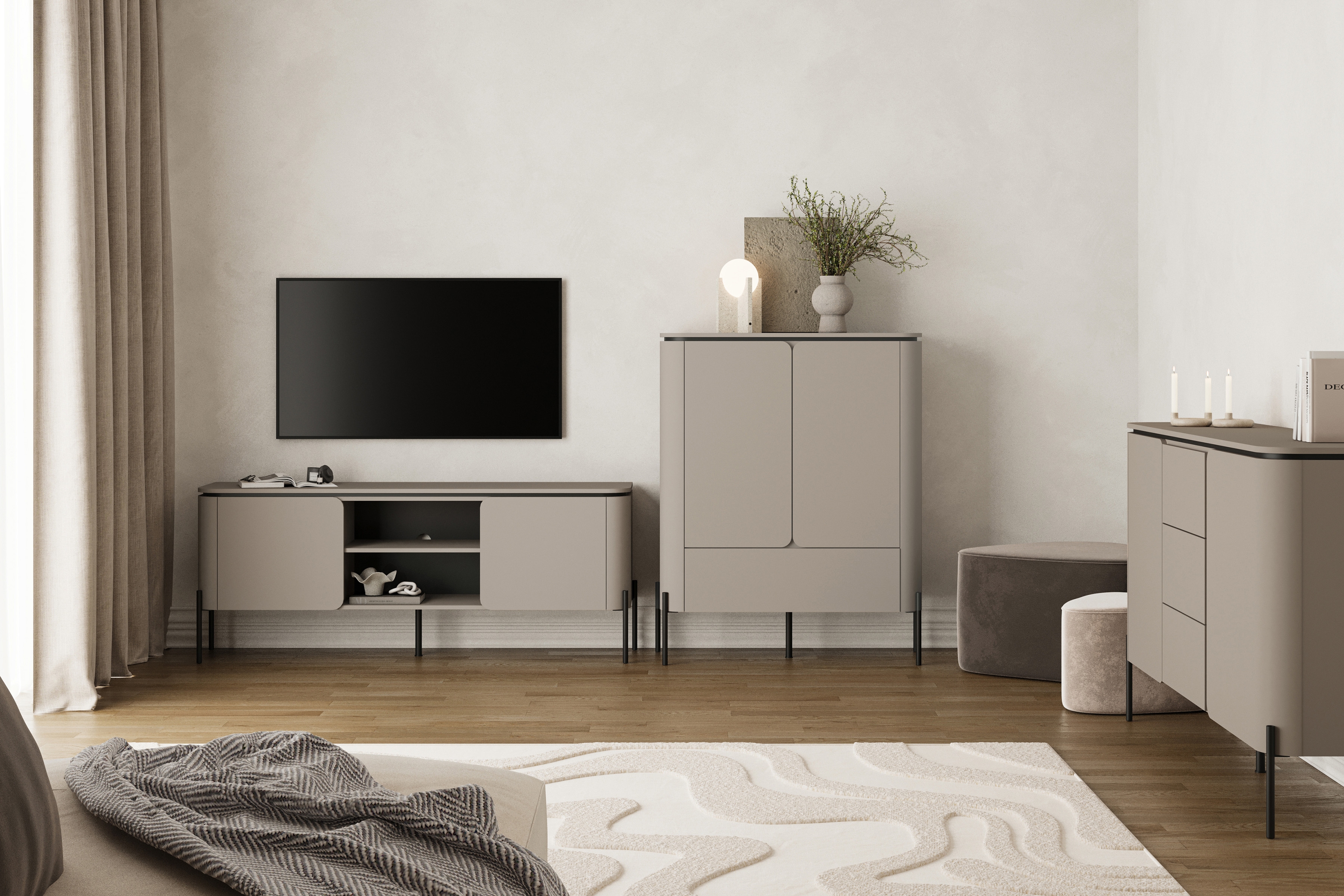 Súprava nábytku do obývačky Bello - congo Komplet nábytku do obývacej izby Bello z komodami - congo