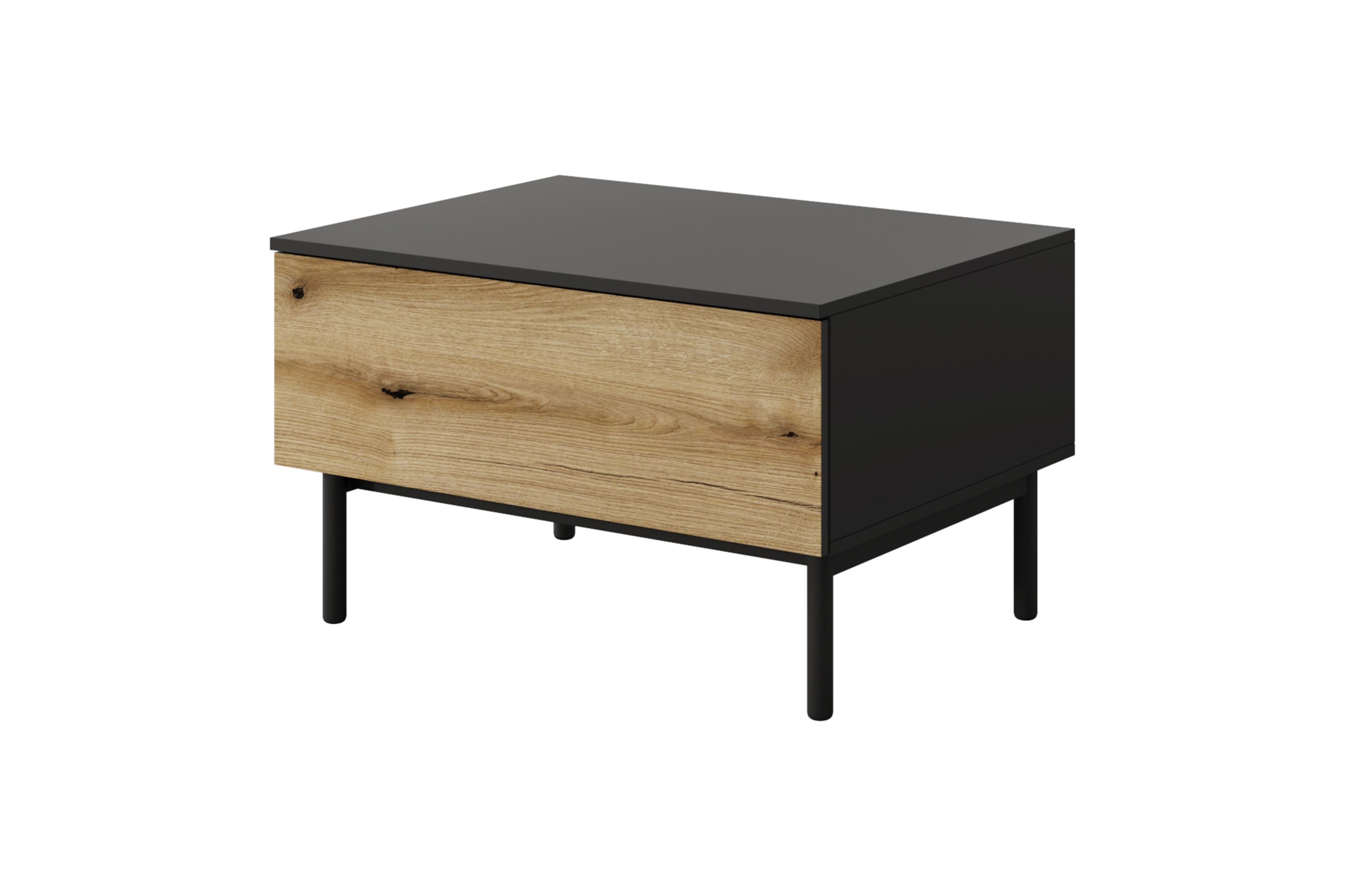 Obývací sestava Noro I - dub evoke / černá Komplet nábytku pro obývacího pokoje Noro I - dub evoke / černá