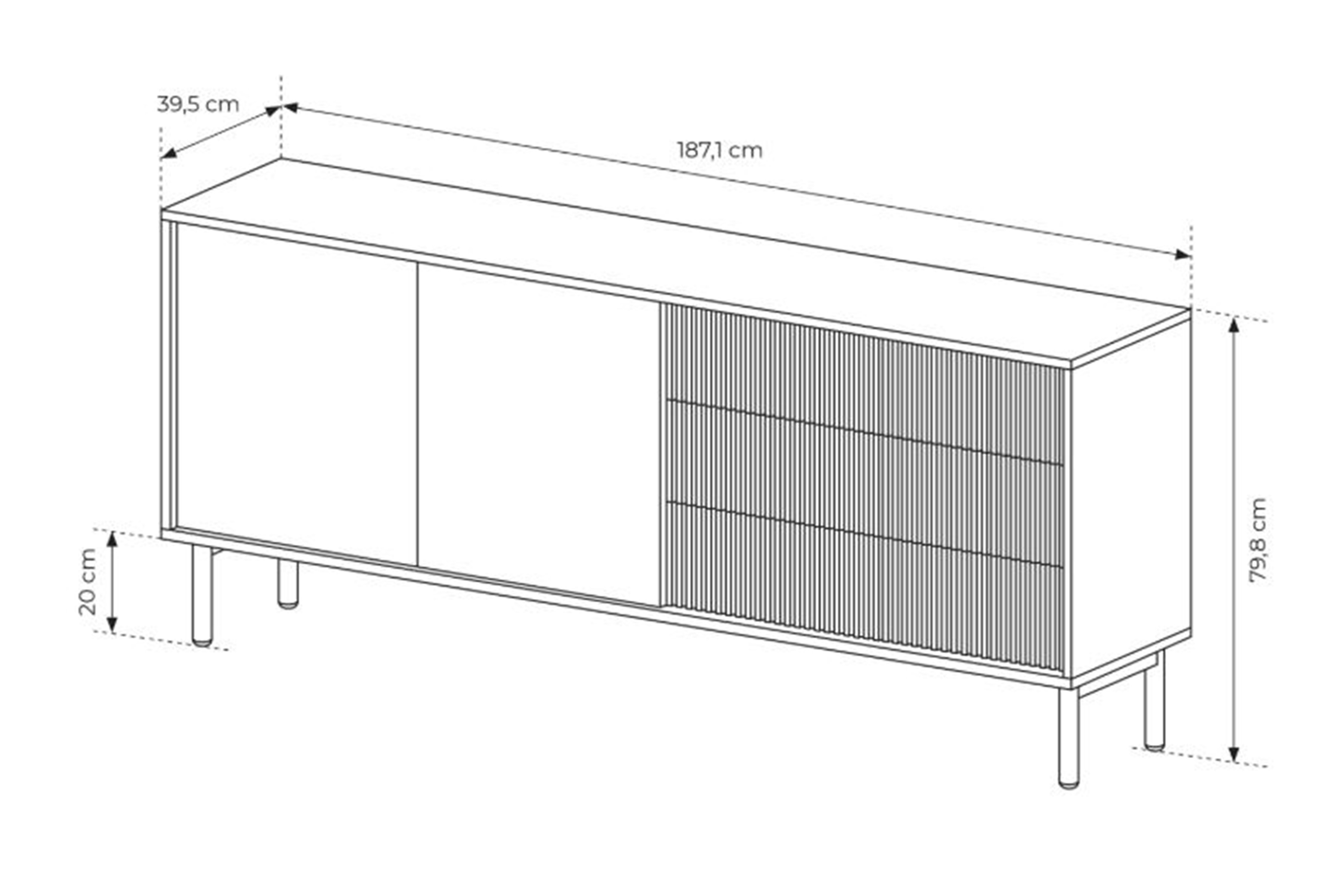 Obývací sestava Rivio - dub cremona Komplet nábytku pro obývacího pokoje Rivio - dub cremona