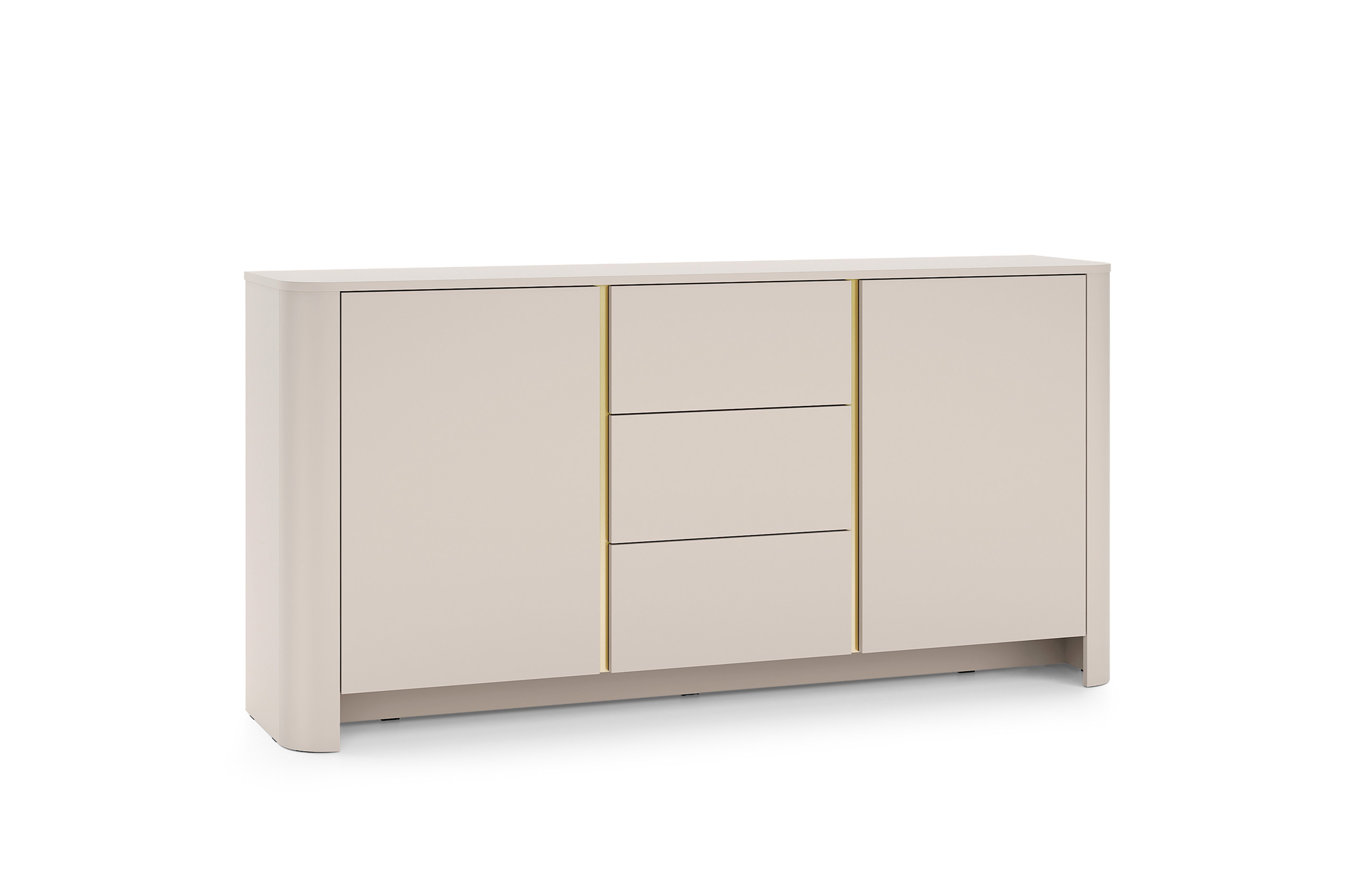 Sada nábytku do obývačky Sorrenti - kašmírová / zlaté nožičky Komplet nábytku do obývacej izby Sorrenti - kašmír / zlaté