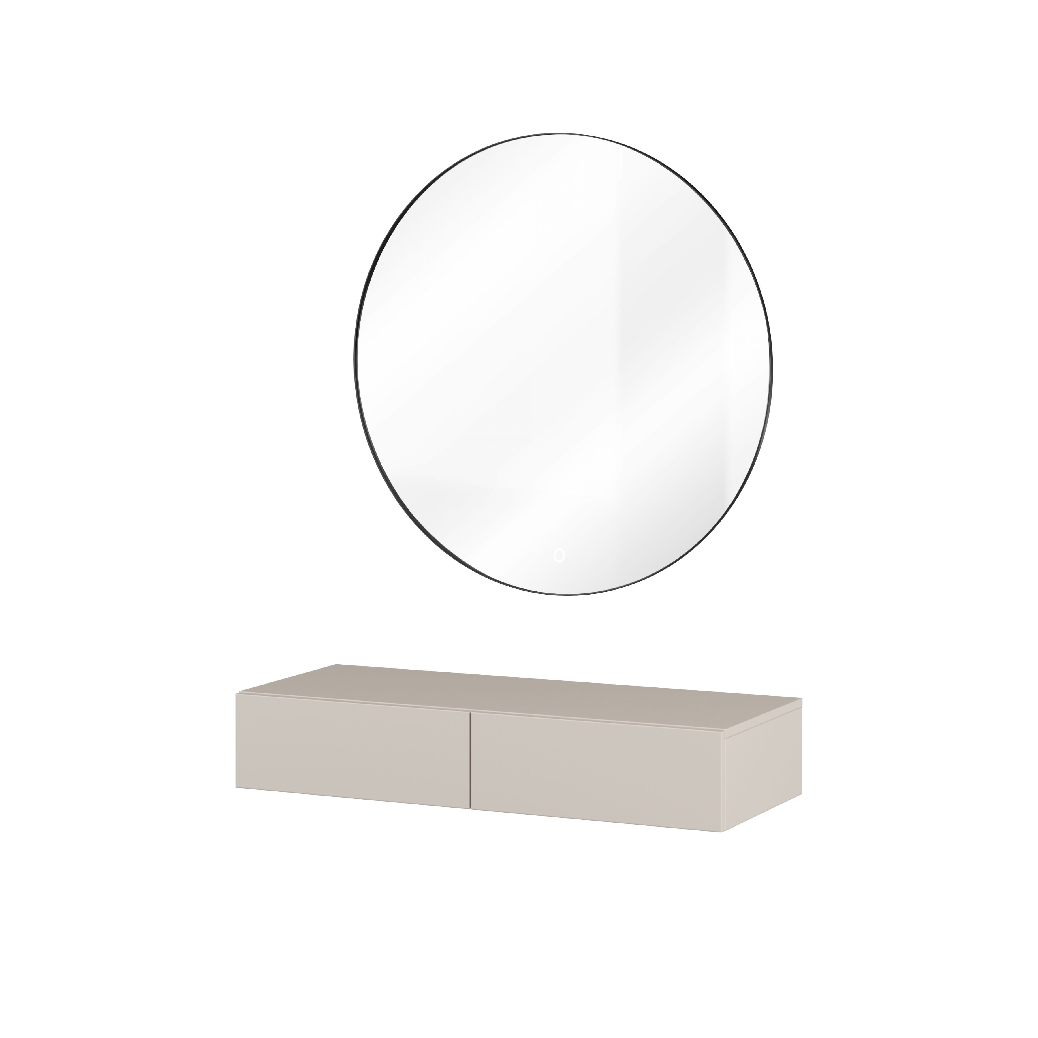 Ložnicová sestava Jukon s postelí s úložným prostorem 180x200 cm - kašmírová / černé nožky Komplet nábytku pro ložnice Jukon Postel s úložným prostorem180x200 cm, Noční stolky i Toaletní stolek z zrcadlem - kašmír / černé nožičky