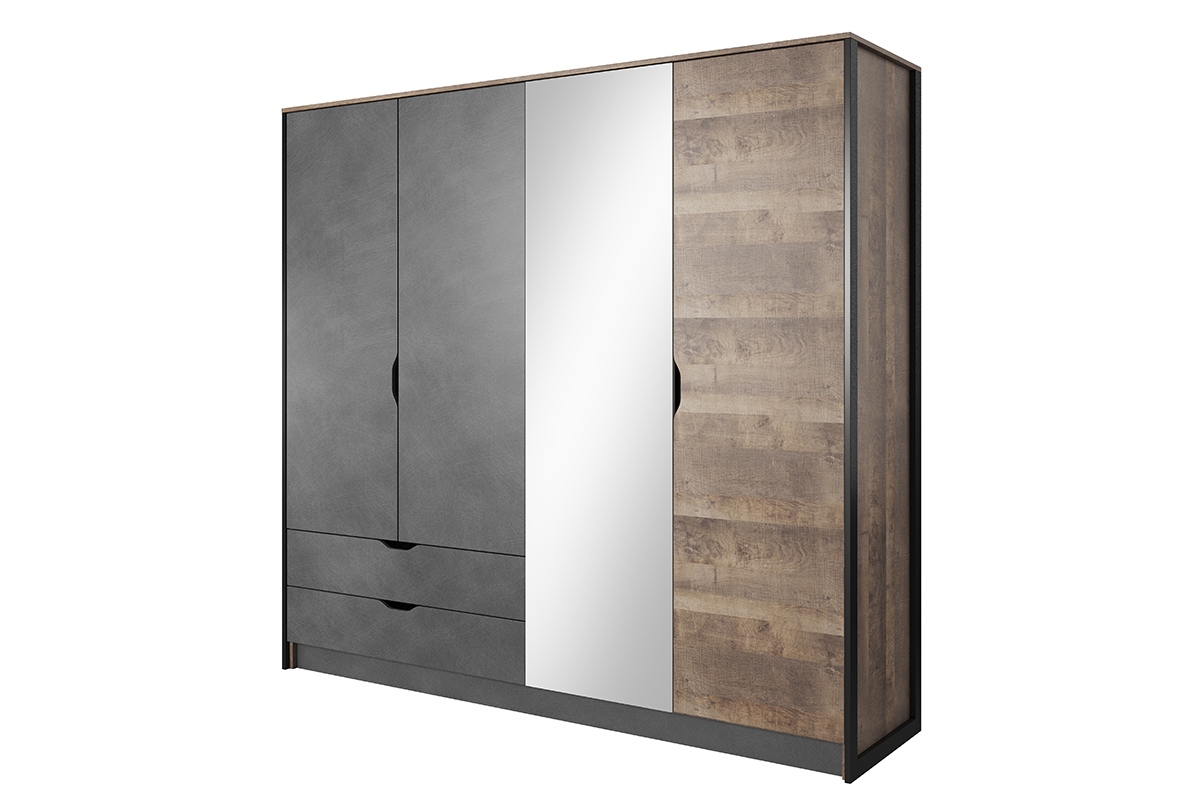 Ložnicová sestava Moduzo - dub sand grange / matera Komplet nábytku do ložnice Moduzo - Dub sand grange/matera - 4 elementy