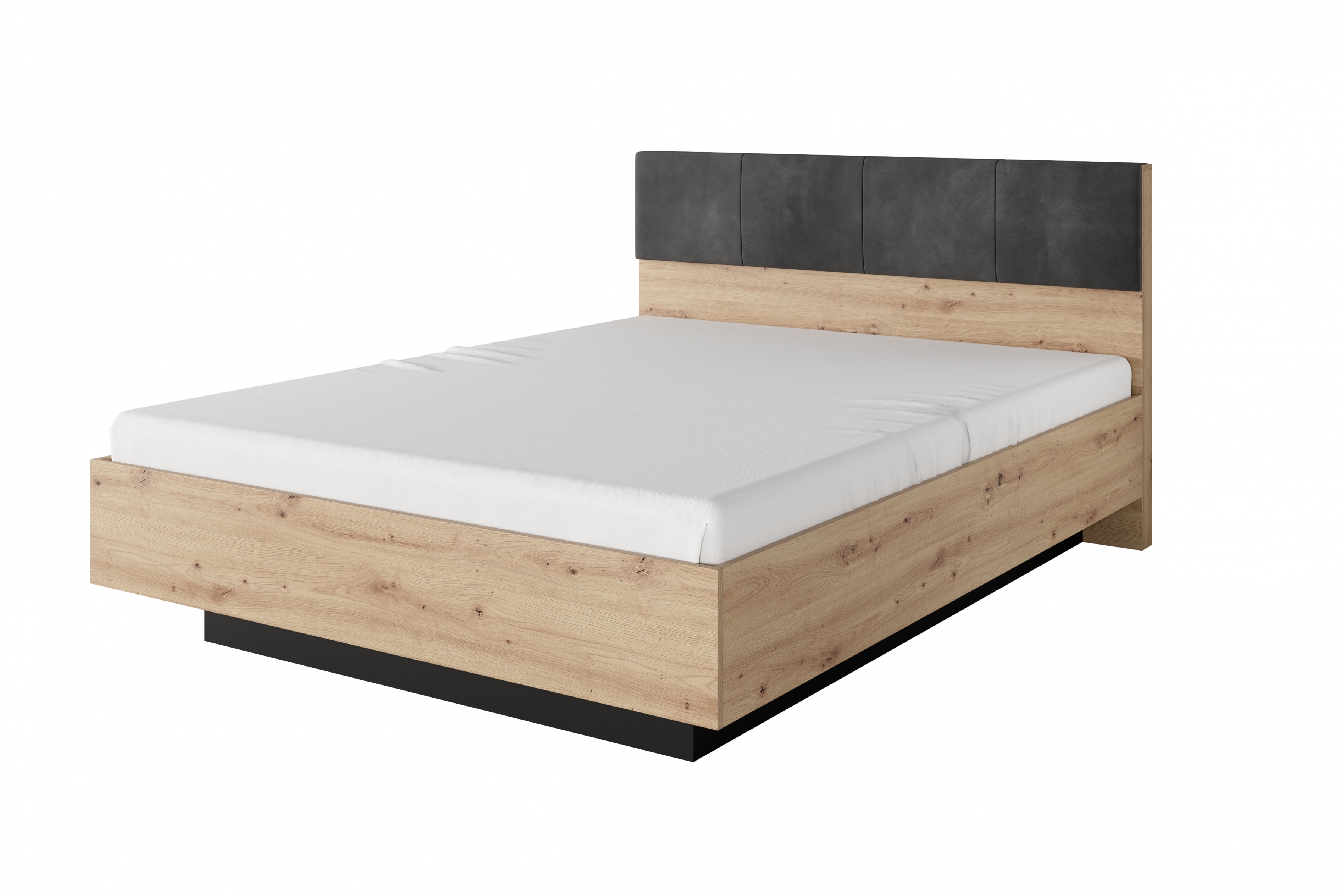 Ložnicová sestava Pavero - dub artisan / antracitová Komplet nábytku do ložnice Pavero - Dub artisan/Antracytová - 3 elementy