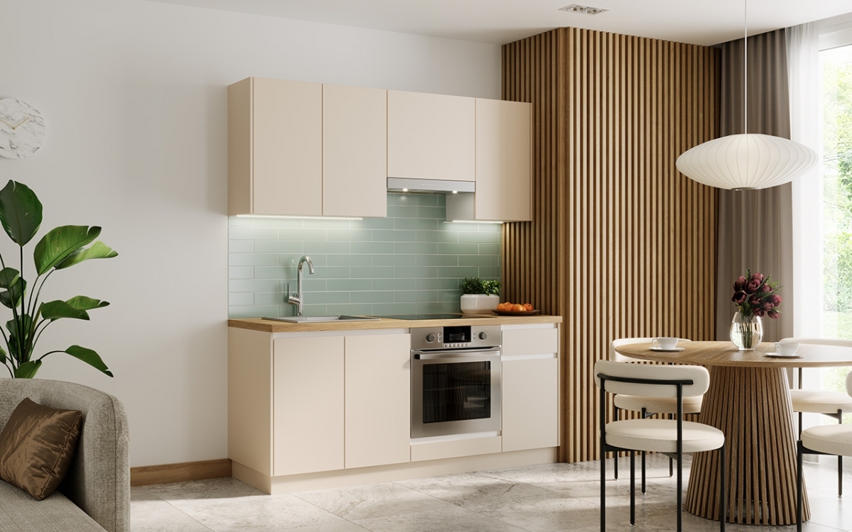 Kuchynská zostava Campari 180 cm – pieskovobéžová Komplet nábytku kuchynského Campari 180 cm - Béžová Pieskový