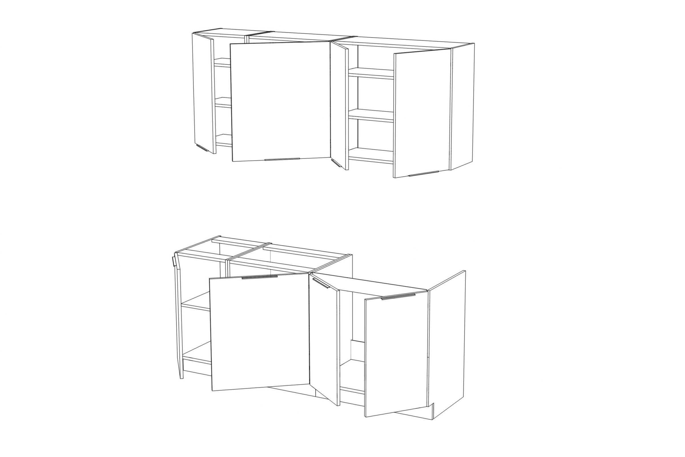 Kuchyňská linka Arvani 180 cm - kašmír / dub artisan Komplet nábytku kuchennych Arvani 180cm - kašmír / dub artisan