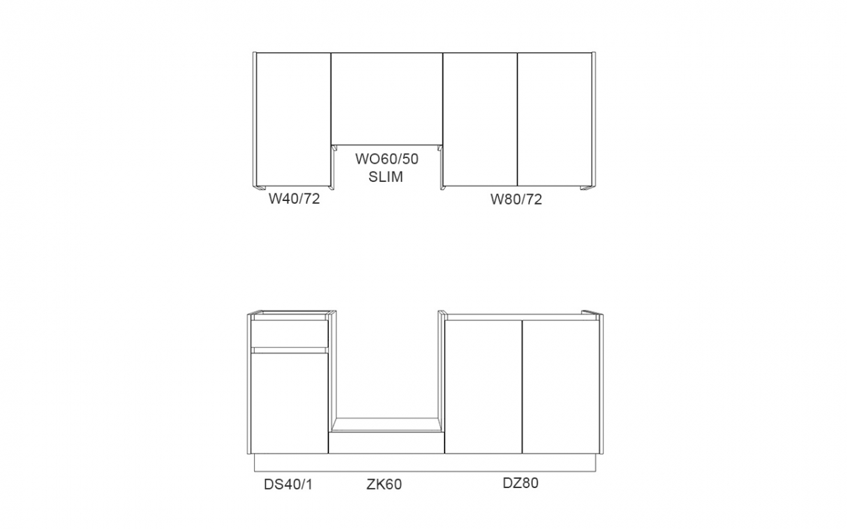 Kuchynská zostava Campari 180 cm – pieskovobéžová Komplet nábytku kuchynského Campari 180 cm - Béžová Pieskový
