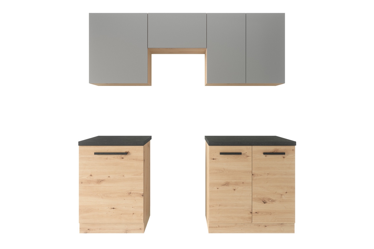 Komplet nábytku kuchynského Langen 200cm - Dub artisan / grey Nábytok kuchenne Langen