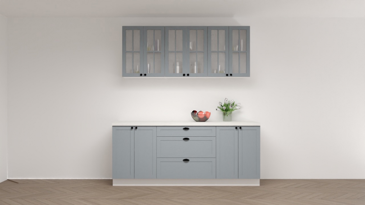 Komplet nábytku kuchennych Linea 200cm - šedá grey Komplet nábytku kuchennych Linea 200cm - šedá grey