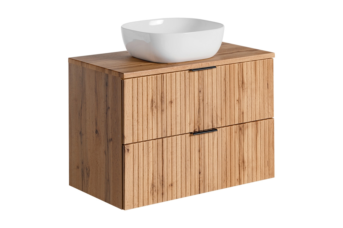 Koupelnový nábytek Adel Oak I - dub wotan Skříňka s deskou i umywalka 