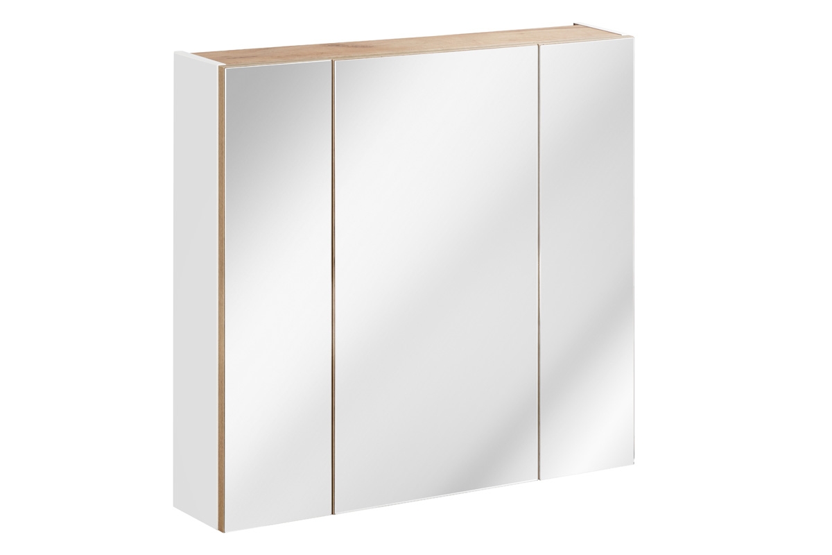 Koupelnová sestava Capri 60 cm - bílý lesk / dub žlutý Komplet nábytku do koupelny Capri Bílý lesk/Dub Žlutý - 60 cm