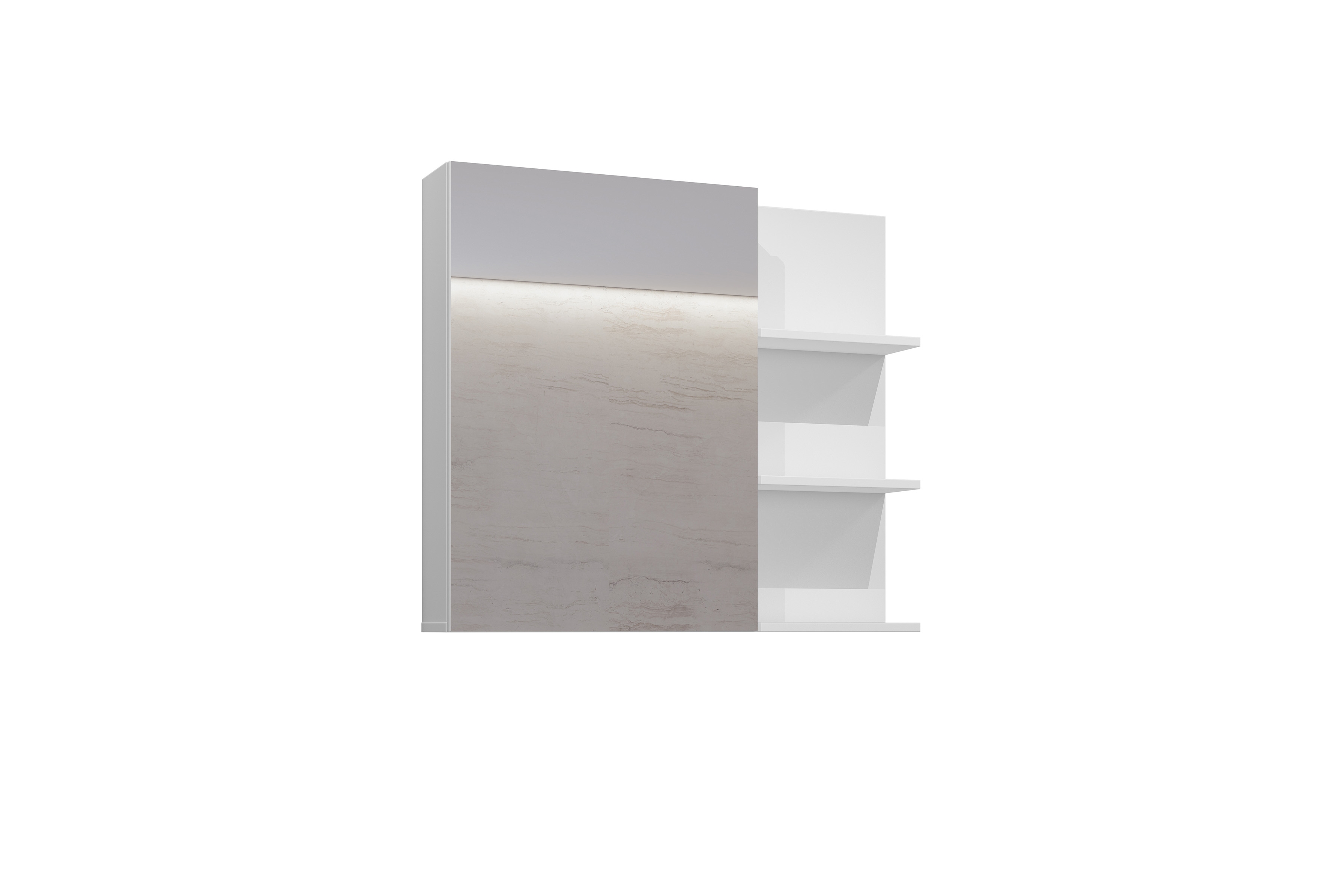 Kúpeľňový nábytok Irvine - bielo-čierna / biely lesk Komplet nábytku lazienkowych Irvine - Biely-čierny / biela lesk