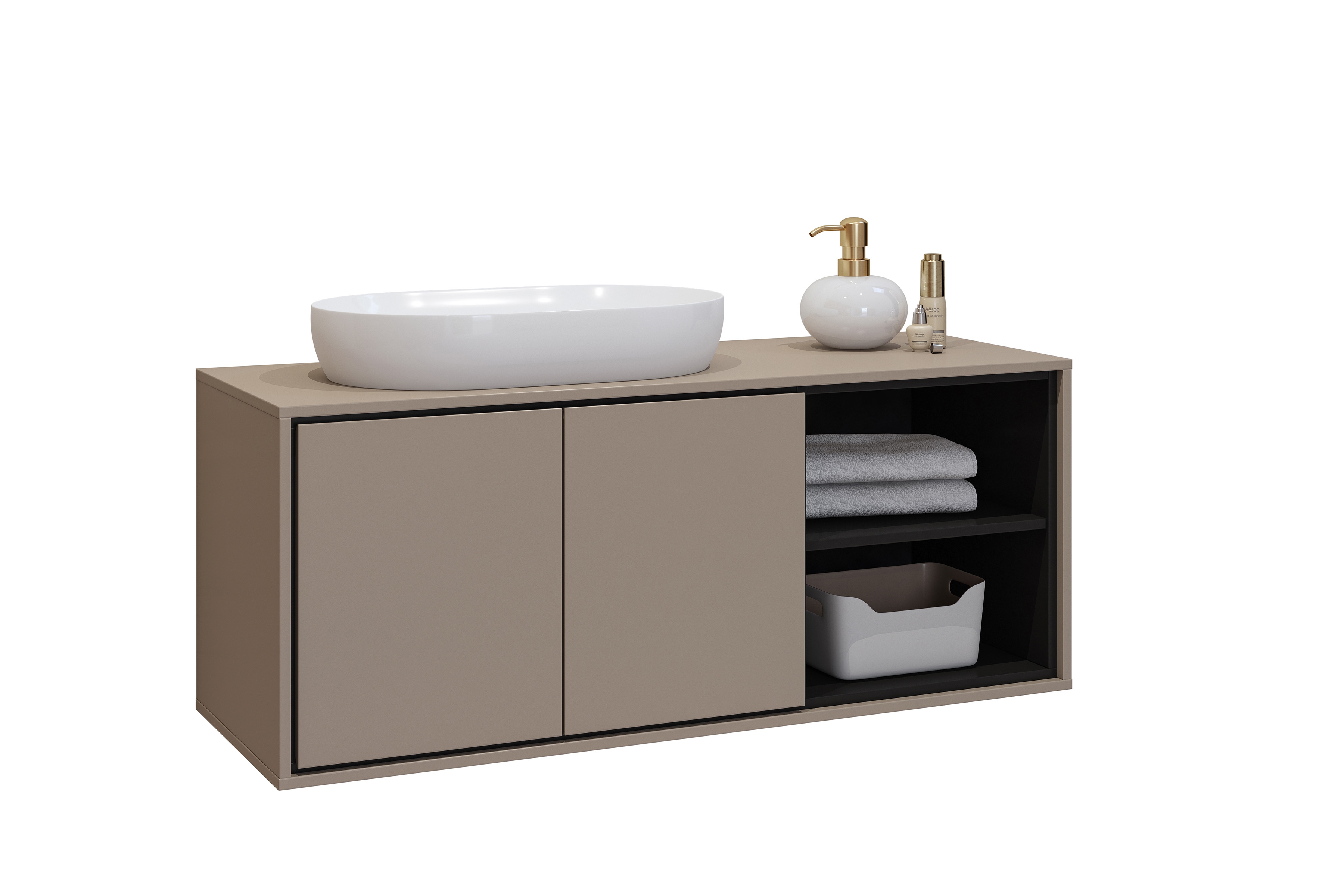 Kúpeľňový nábytok Irvine - congo / čierna Komplet nábytku lazienkowych Irvine - congo / Čierny
