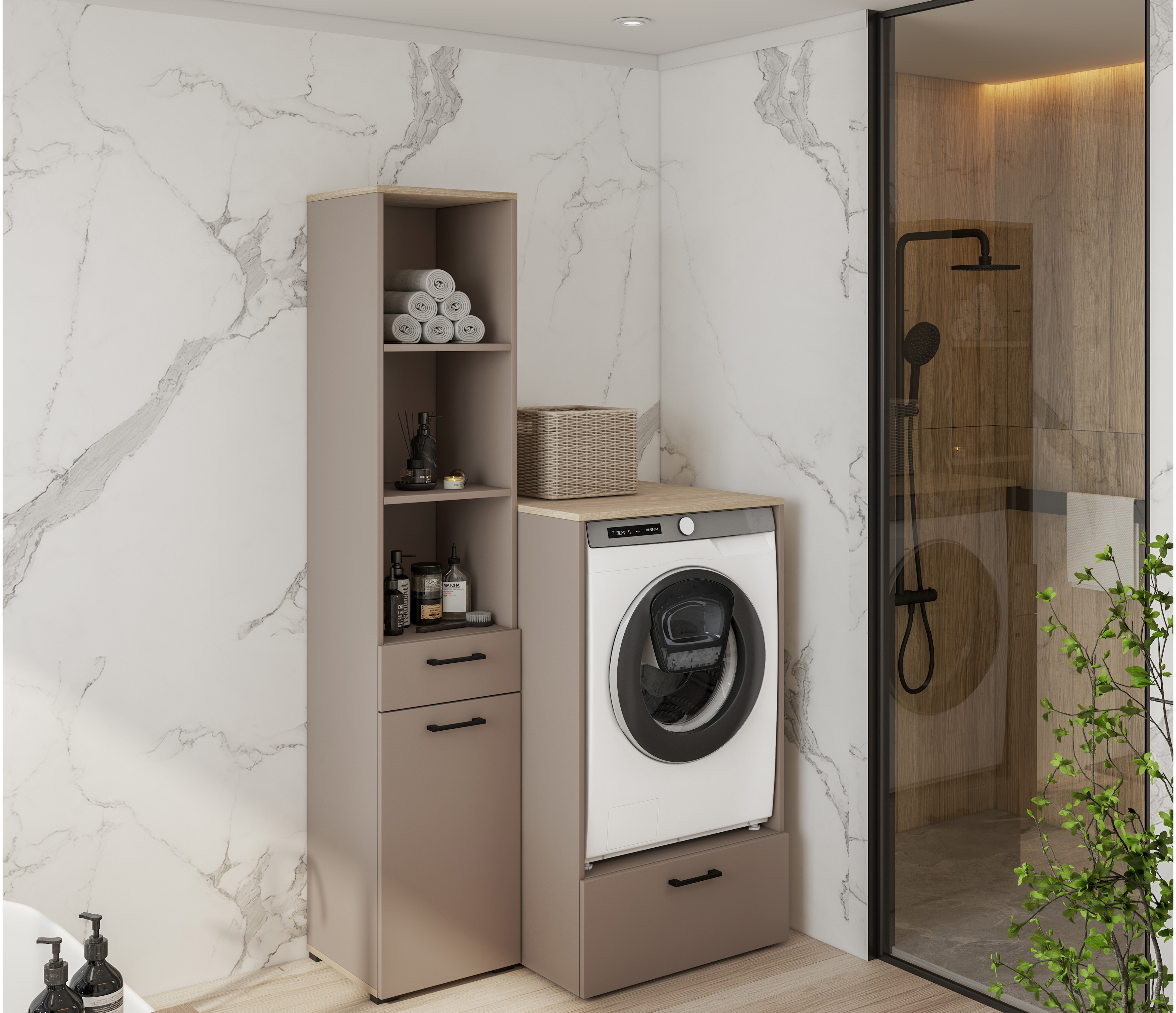 Kúpeľňový nábytok Rosa - congo / dub olejovaný Komplet nábytku lazienkowych Rosa - congo / Dub olejowany