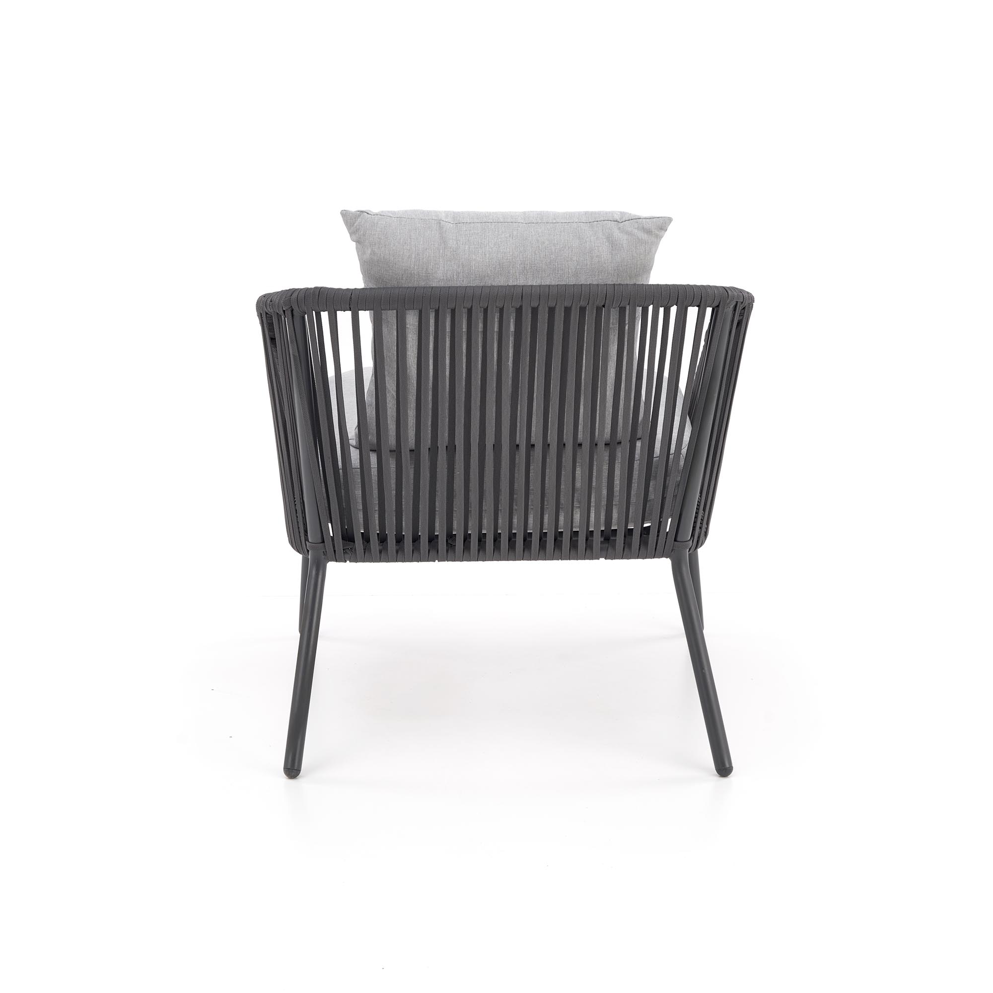 ROCCA Komplet zahradní ( Pohovka + Křeslo 2x + Konferenční stolek ), tmavý popel / jasný popel Komplet nábytku ogrodowych rocca - tmavý popel / jasný popel