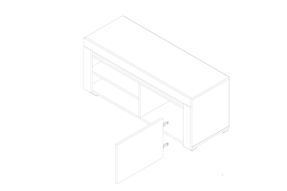 Obývací stěna Arizona - dub artisan / antracitová Skříňka tv jednodveřová RRTV-2
